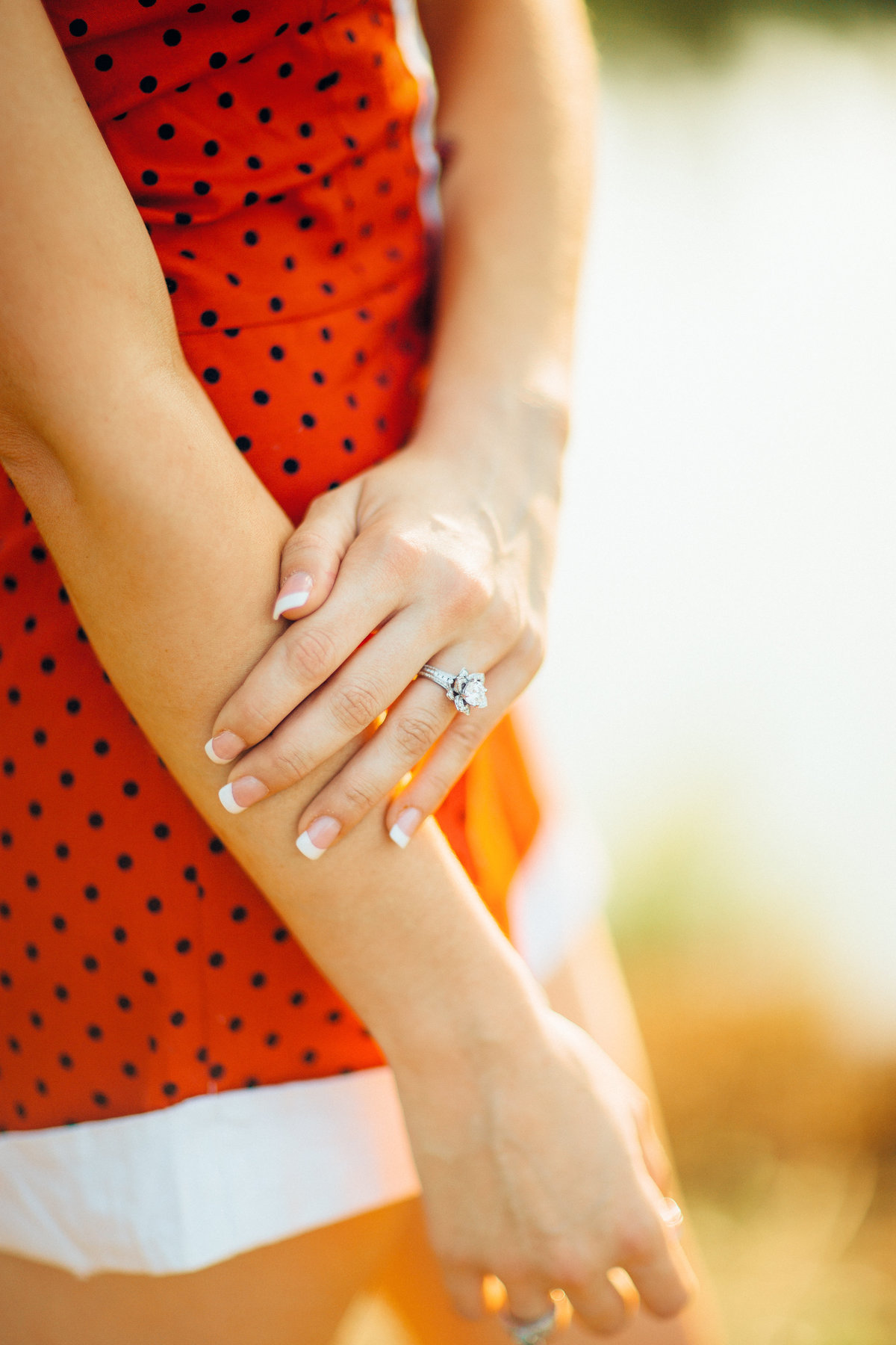 Holding Arm Of Engagement Ring Photography
