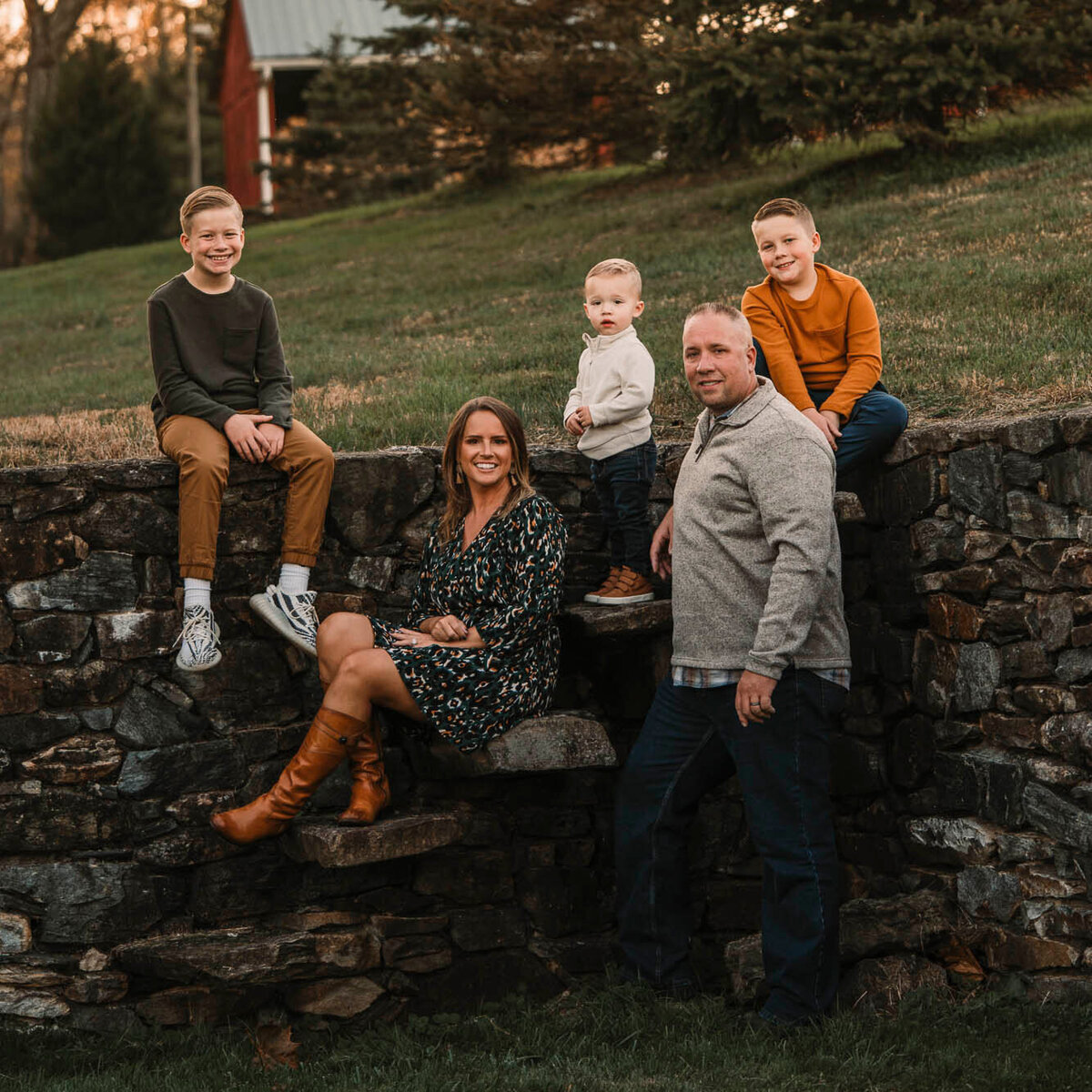 Outdoor fall family portrait