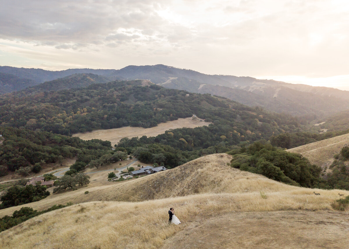 Couple walks in the hills of Carmel Valley, Preserve