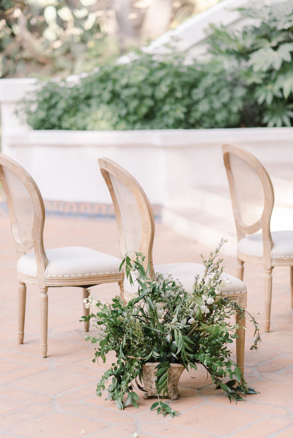 Blue and White Wedding Table at Rancho Las Lomas