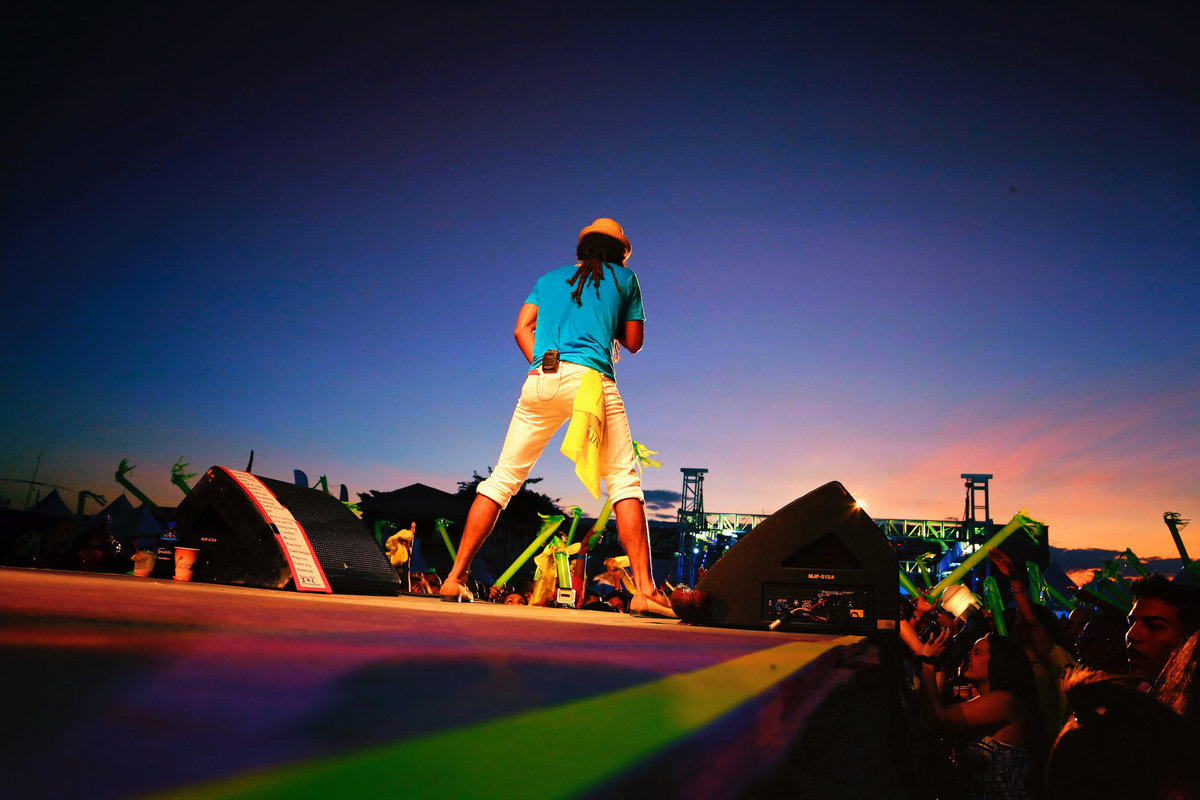 A unique view of a performer on stage. Photo by Ross Photography, Trinidad, W.I..