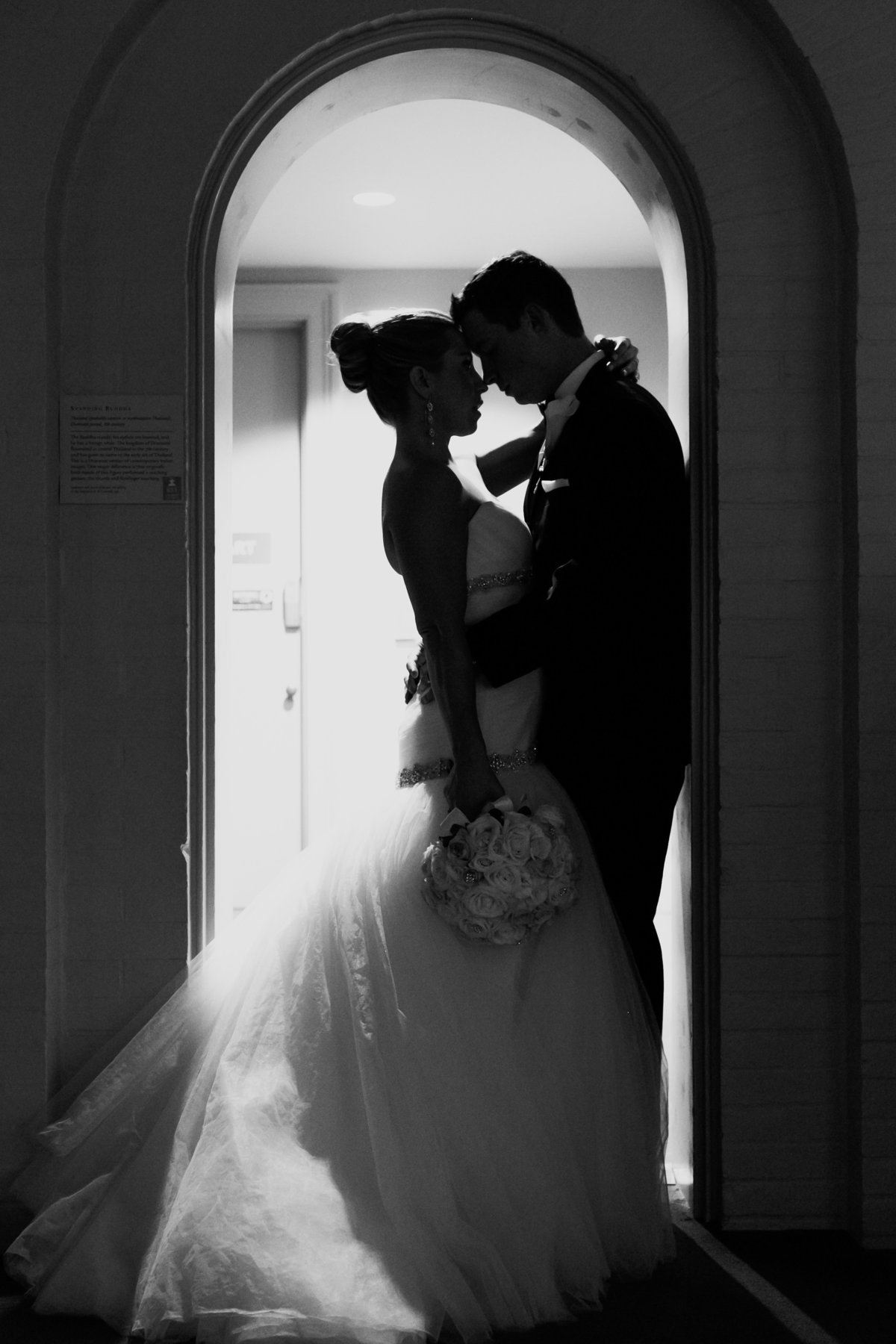 Silhouette Photo at Walters Art Museum Wedding