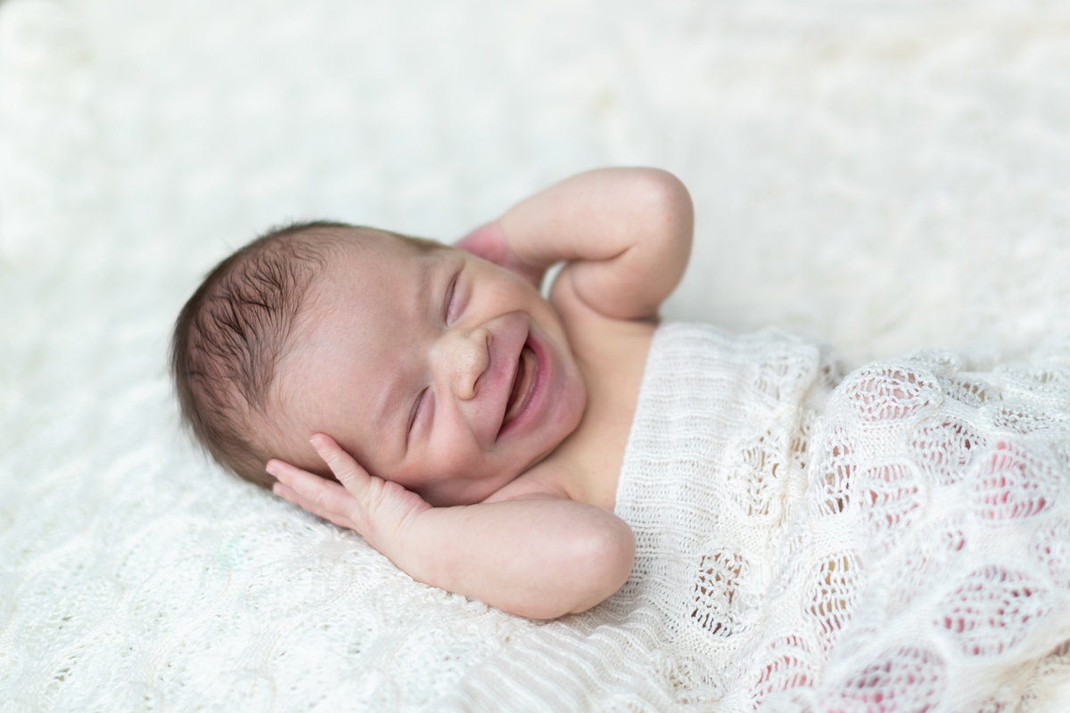 The cutest little smiling baby