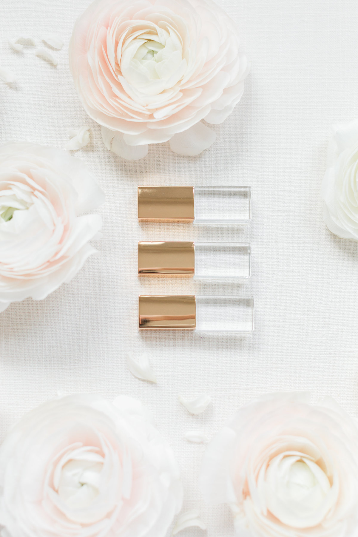 Gold Crystal USBs with flowers