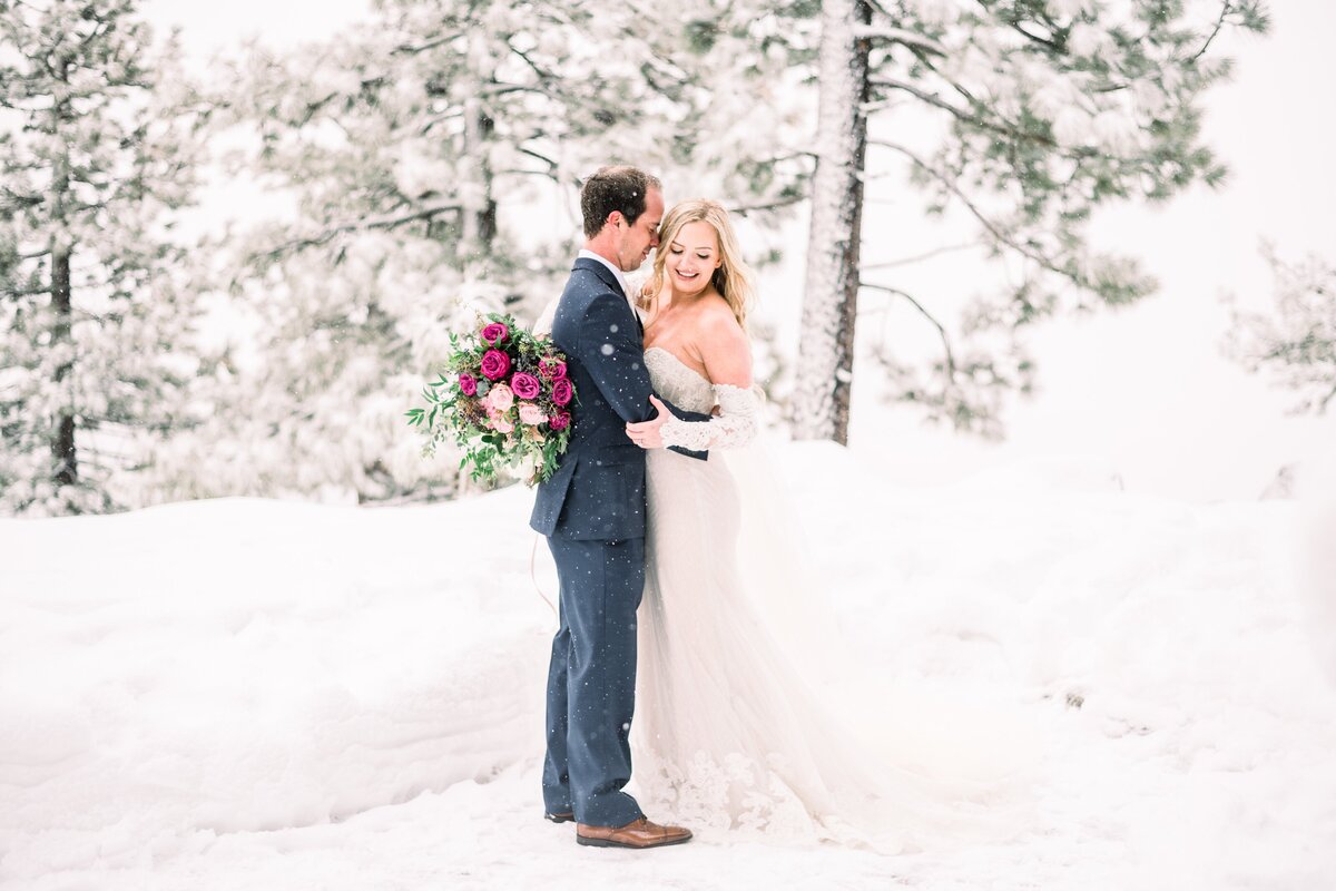 Lake Tahoe winter wedding