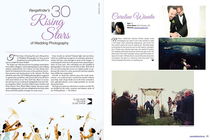Rangefinder's 30 Rising Stars of Wedding Photographer - Weddings by Milou & Olin