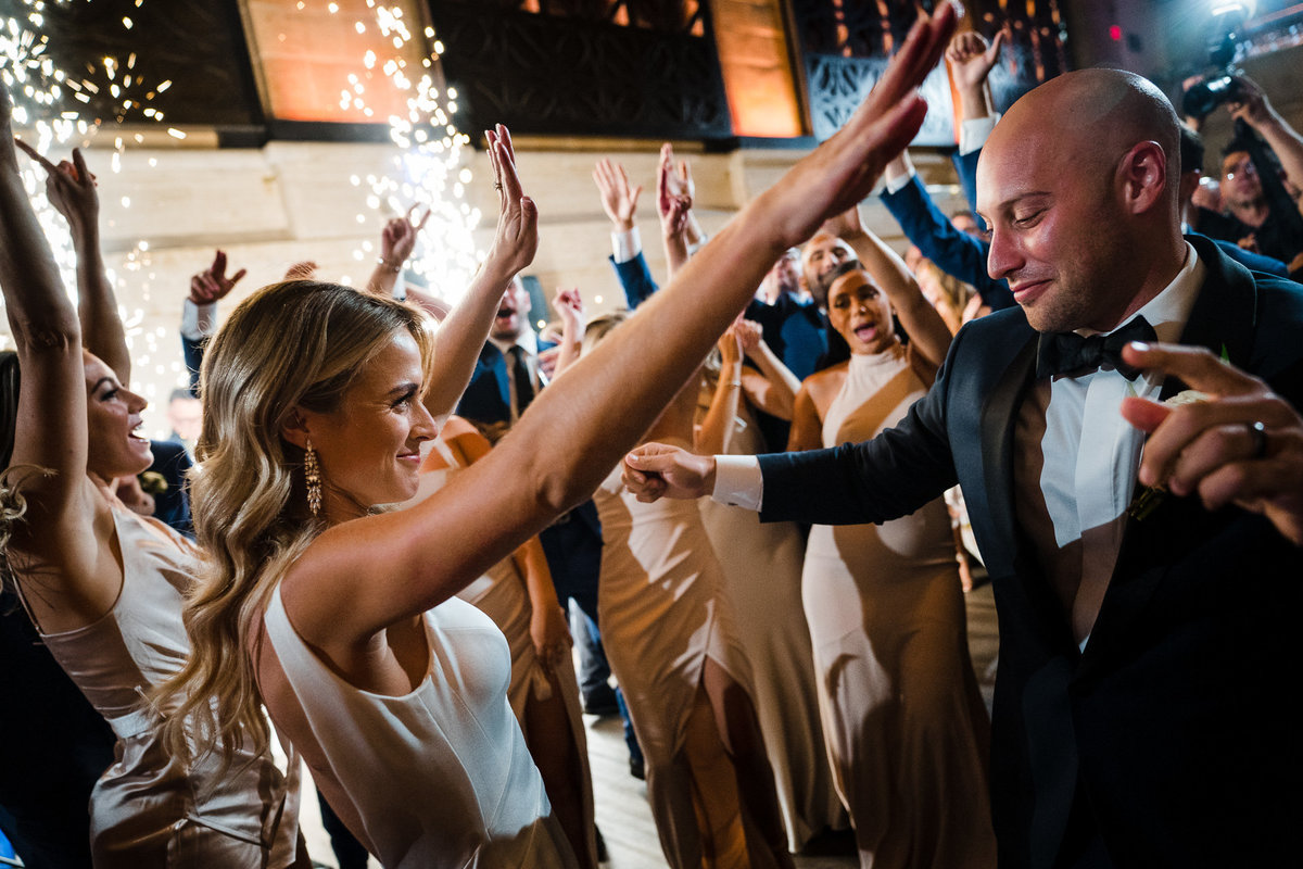 Bride and groom dancing the night away at their Union Trust wedding in Philadelphia
