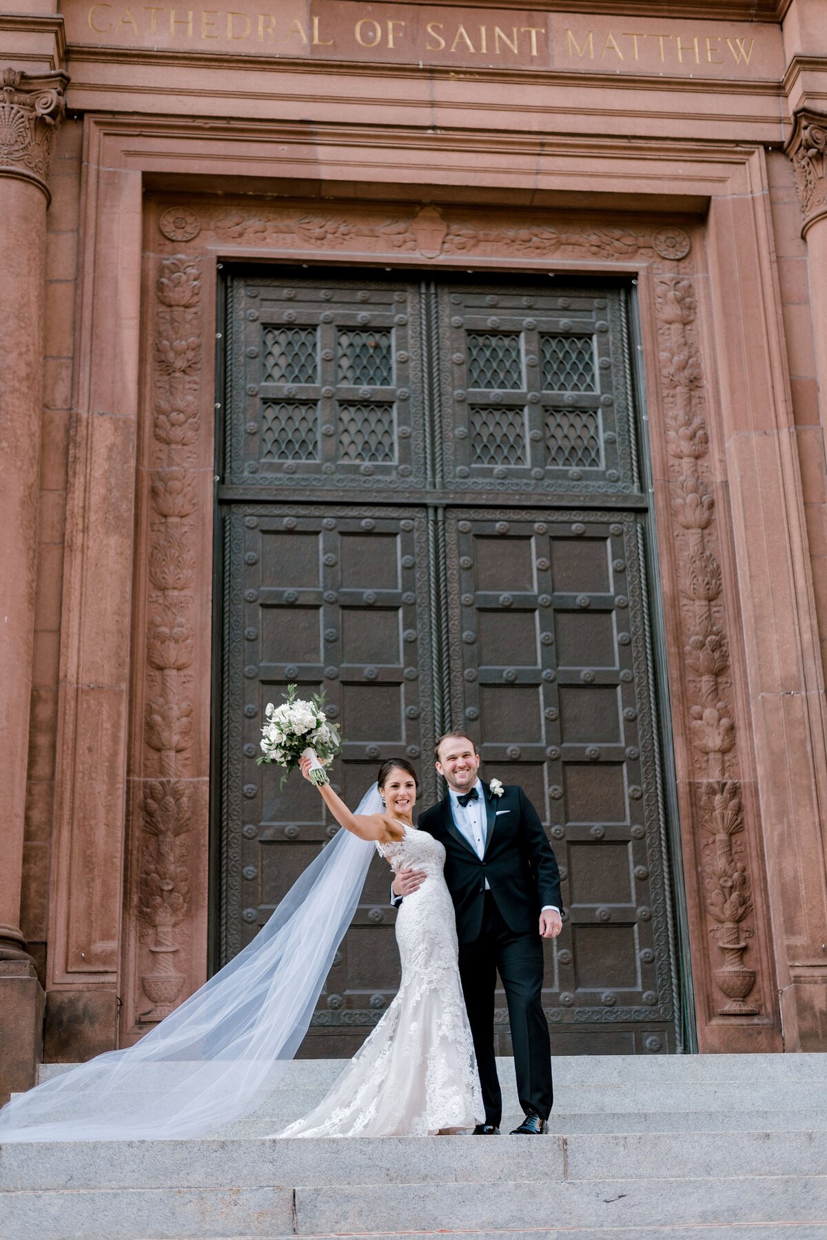 Event-Planning-DC-Washington-Dc-Wedding-Cathedral-St.-Matthew-the-Apostle-DC-Photography-DuJour-couple-outside-church