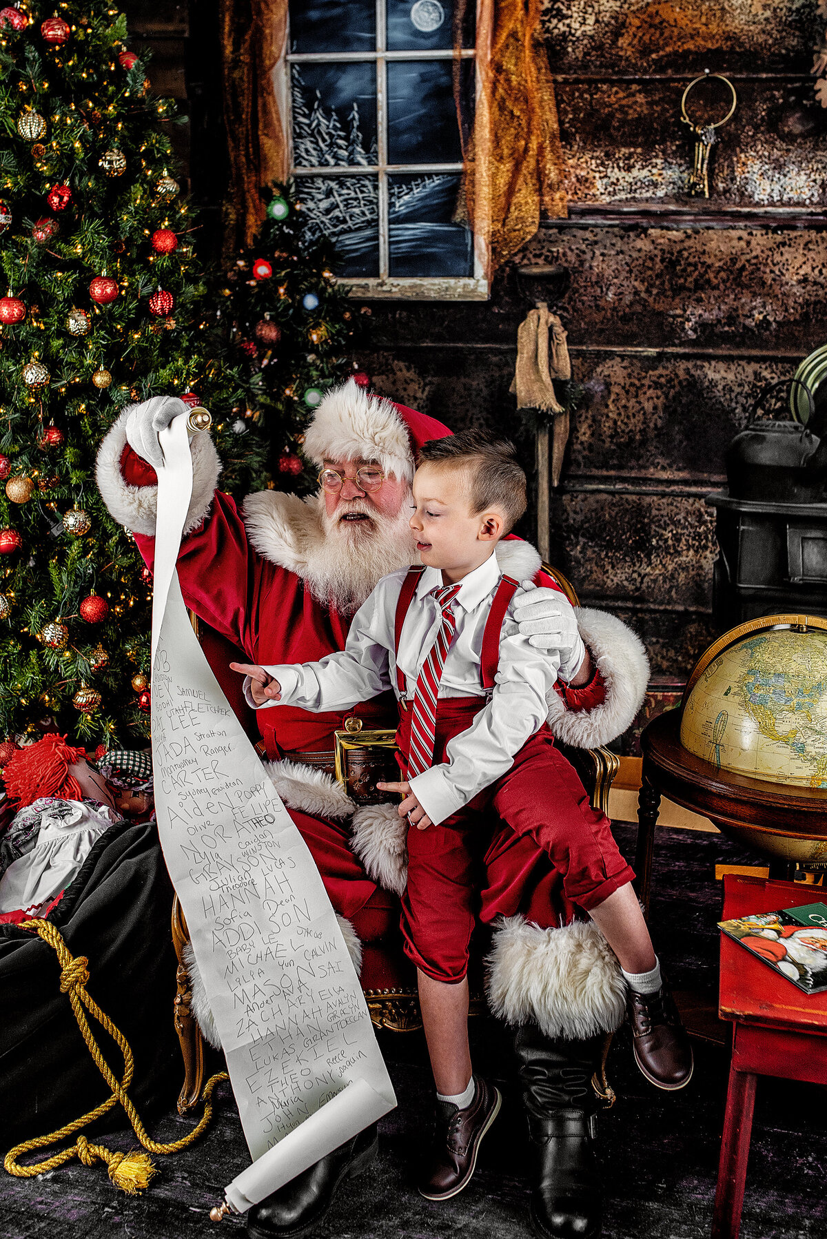 Santa and Boy with nice list