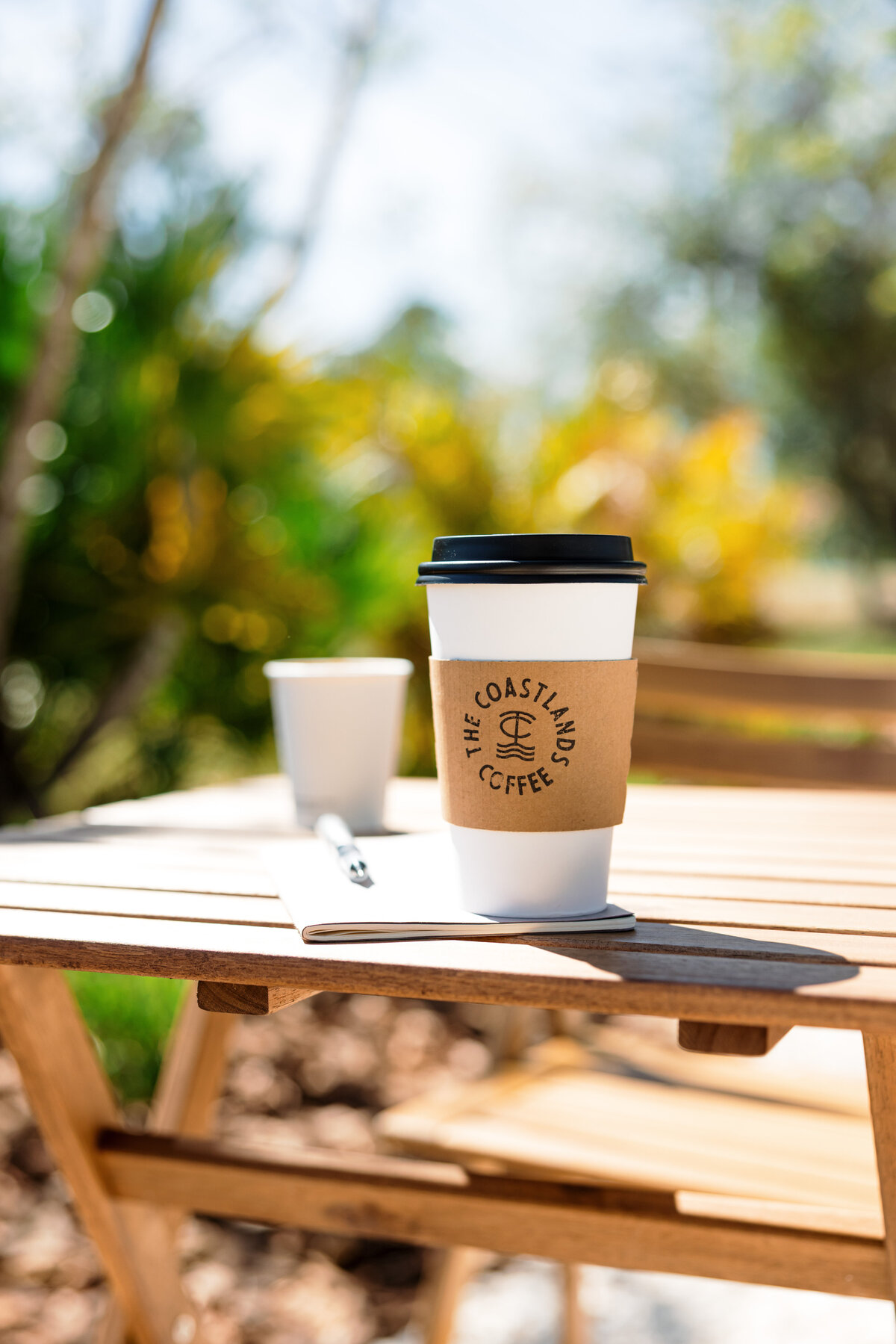 Florida food photographer captures The Coastlands Coffee truck in Daytona — showcasing lattes, cold brews, and an inviting outdoor setting.