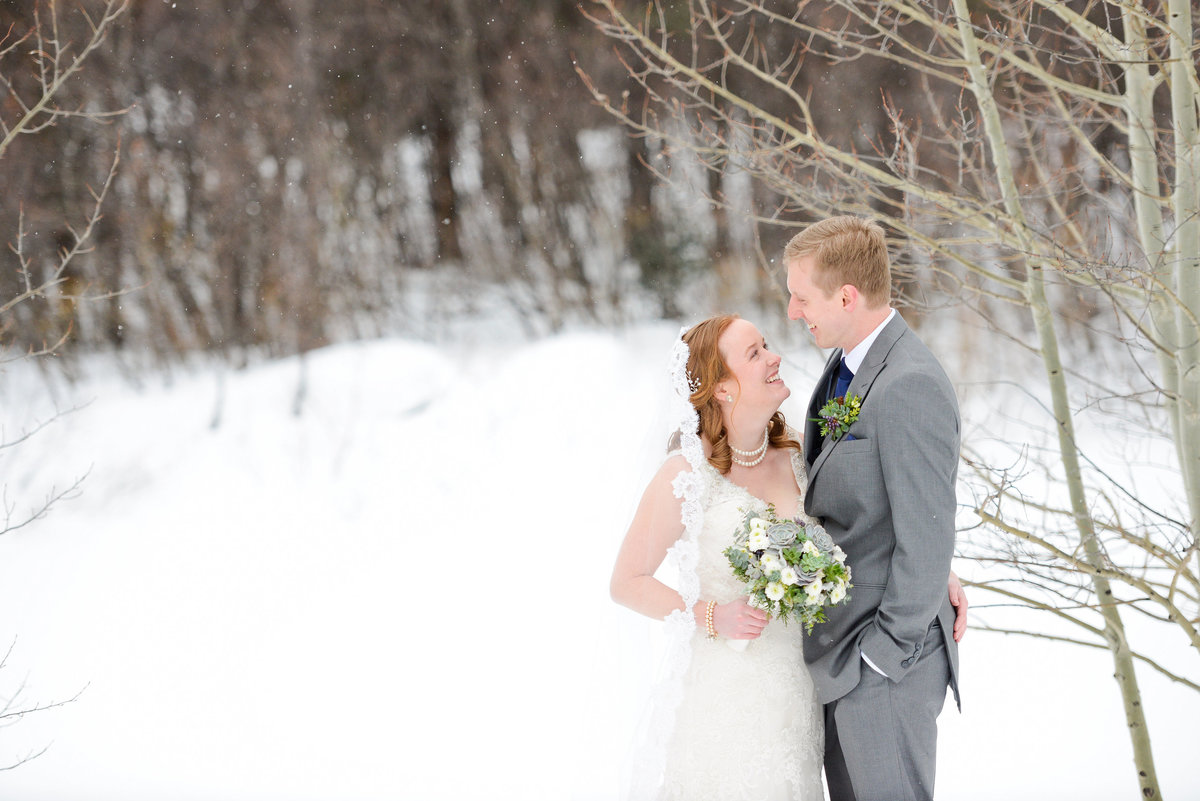 winter wedding, white forest wedding