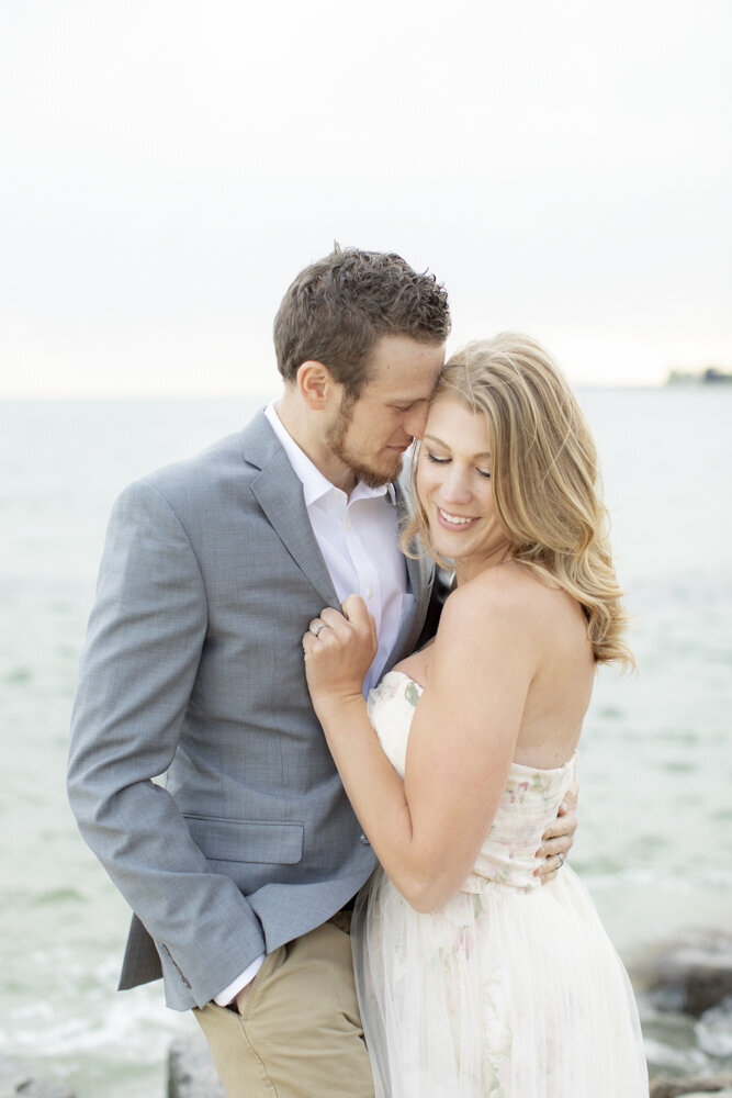 engagement photo of couple at Rhode Island