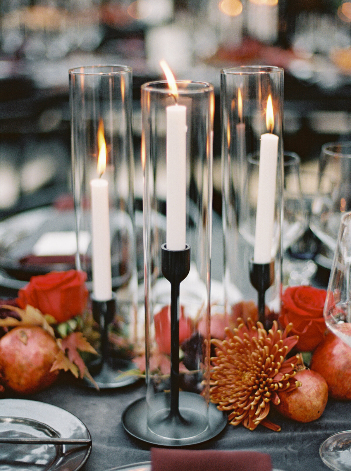 Candles and Decor on a Table at a Wedding