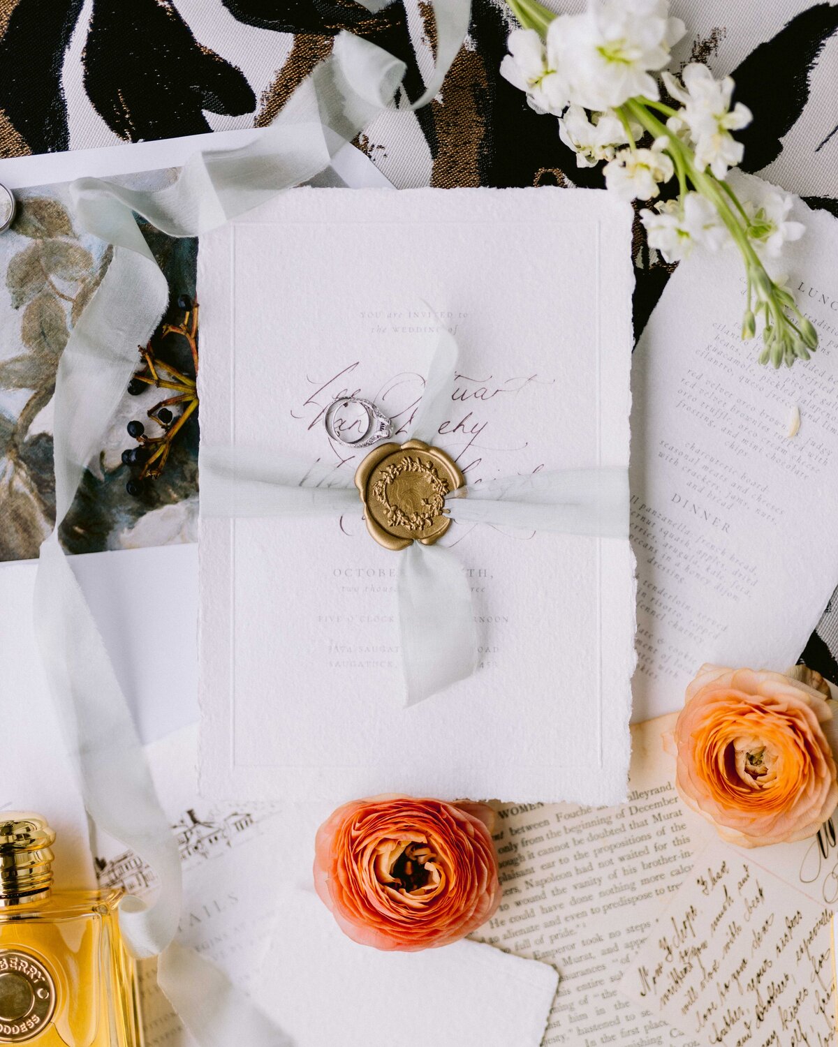 Elegant Old World Wedding Invitation and Stationery