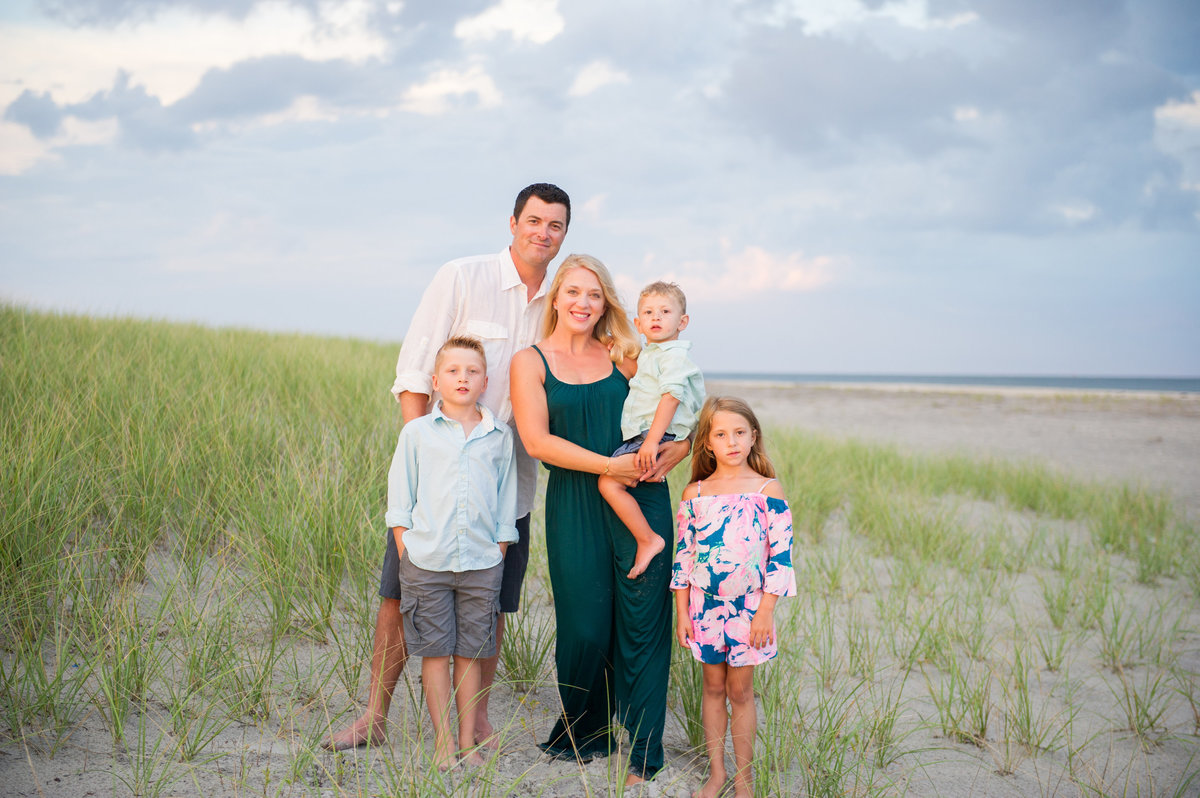 family photos at sunset on LBI