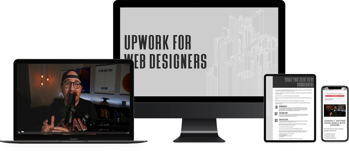Images of Upwork for Web Designers on Mock Up Devices