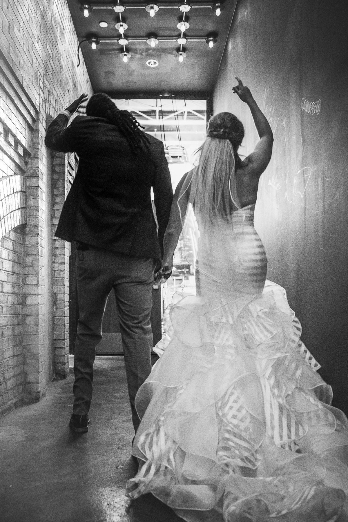 Bride & Groom exiting their ceremony during their Fillmore Philly Wedding
