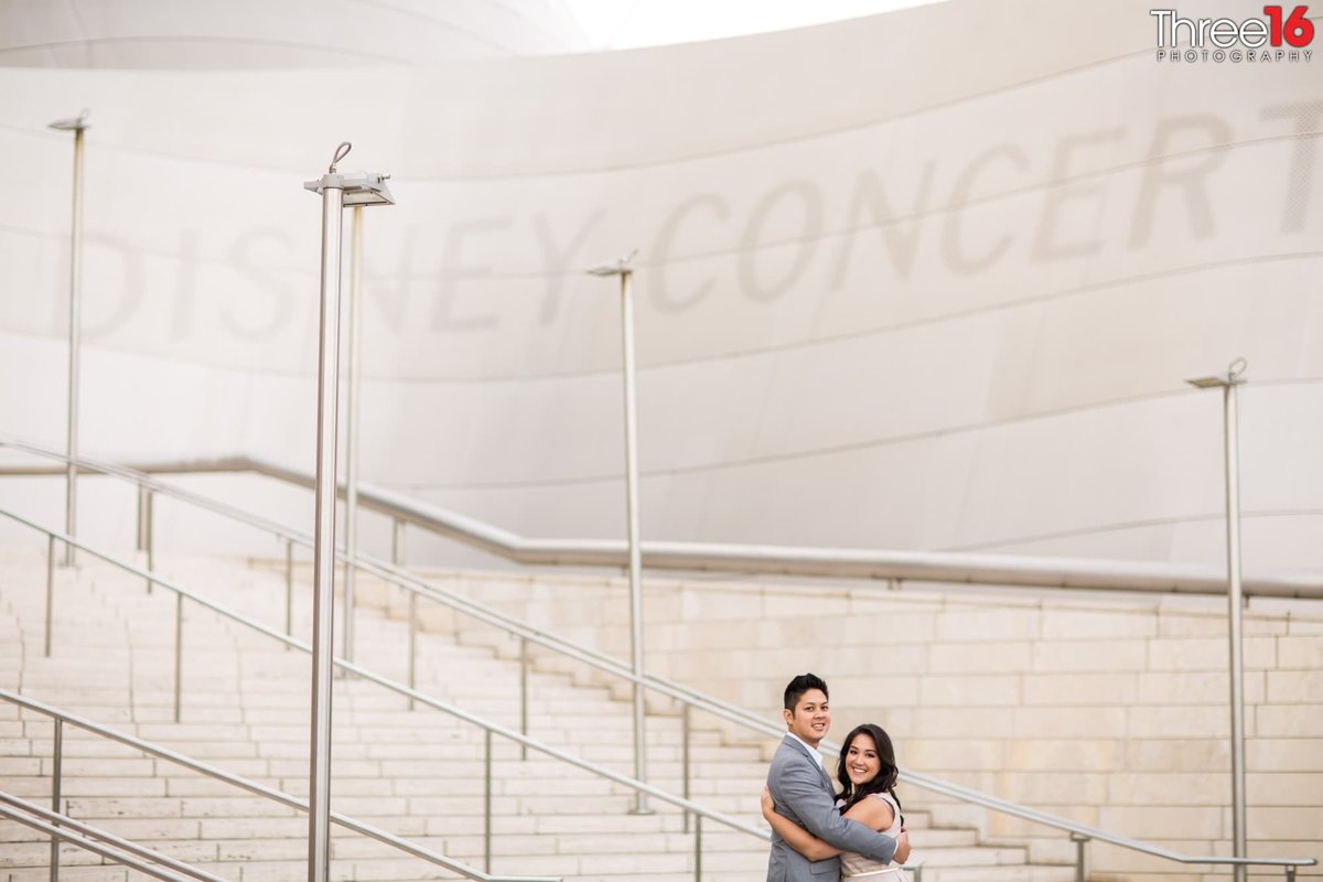 Walt Disney Concert Hall Engagement Photos Los Angeles County Weddings