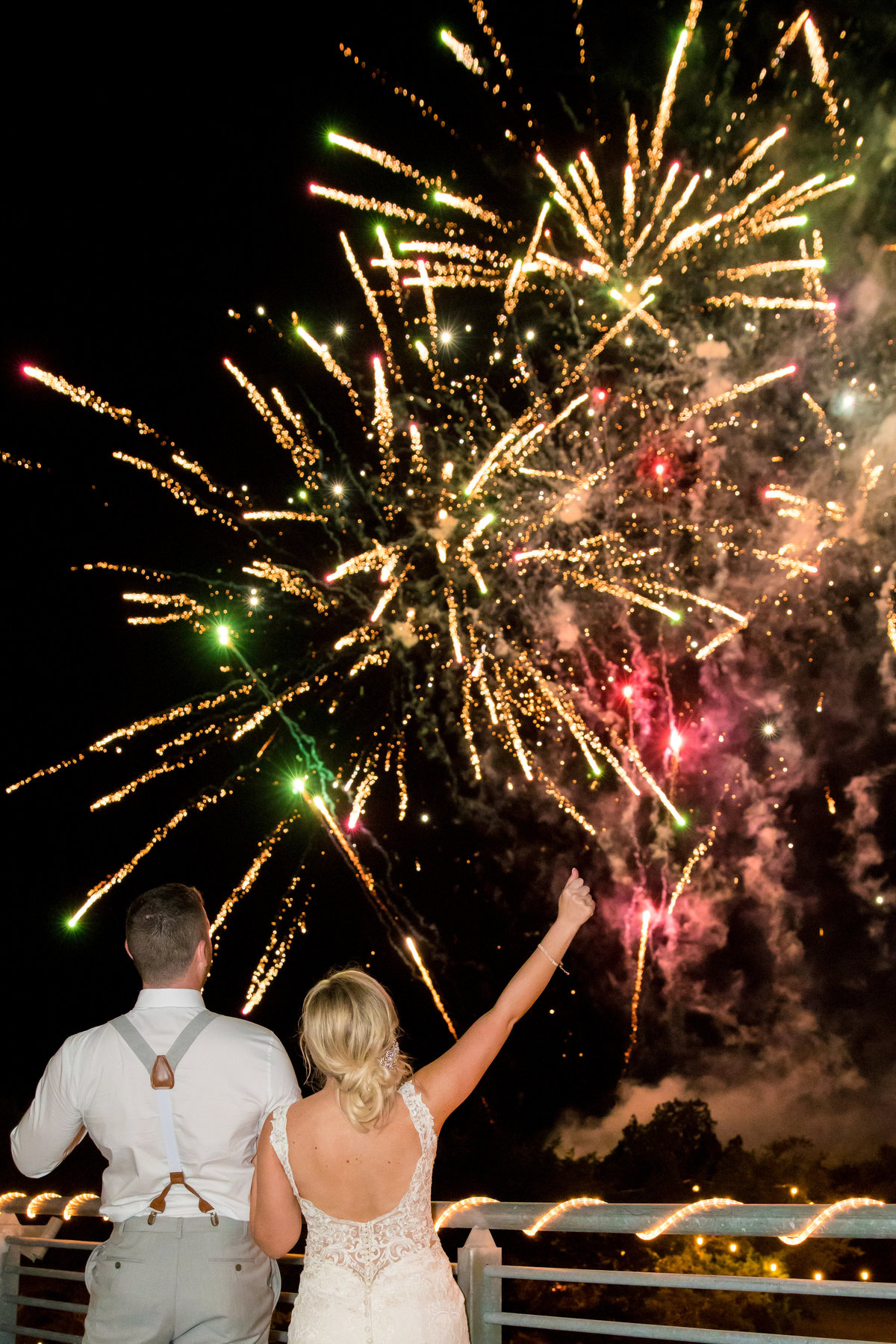 terrace club wedding photographer firework show big dog fireworks Dripping Springs, TX