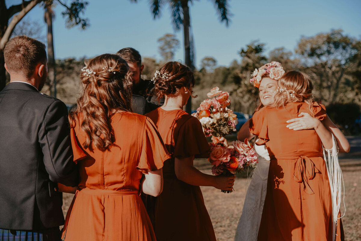 Bright and colourful country wedding flowers Sunshine Coast