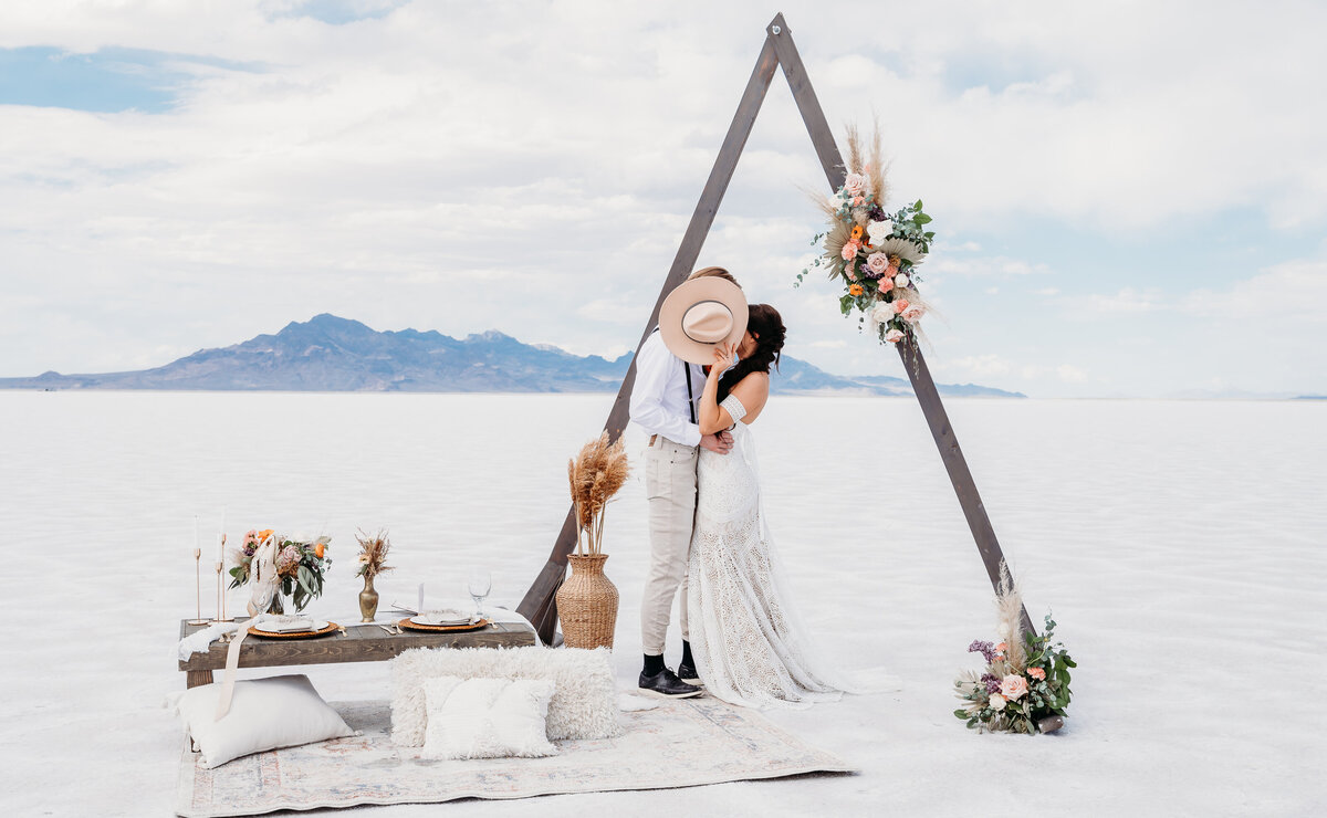 Utah Bonneville Salt Flats Elopement and Wedding Photographer