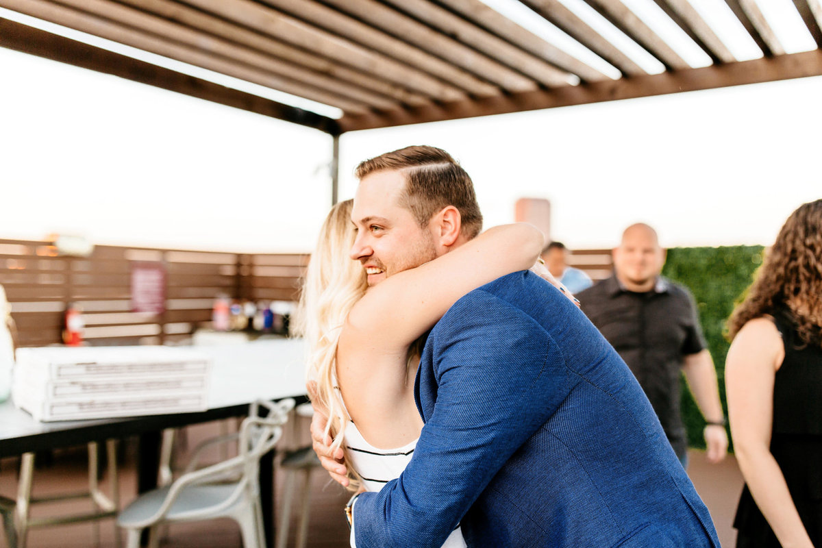 Eric & Megan - Downtown Dallas Rooftop Proposal & Engagement Session-179