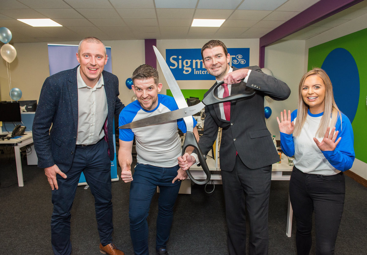 Kieran Donaghy & Brendan Griffin T.D official opening of Sigmar Recruitment in Kerry