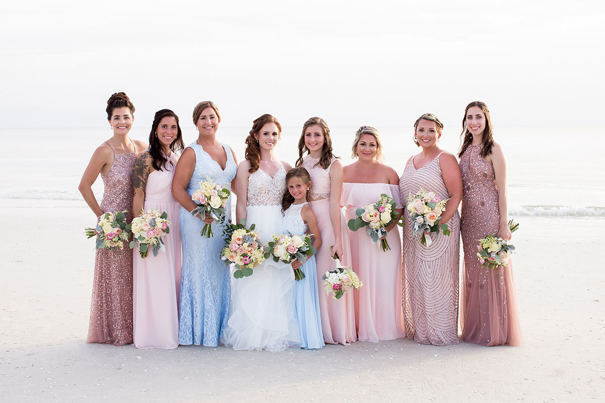 marco beach ocean resort beach wedding bridesmaids photo