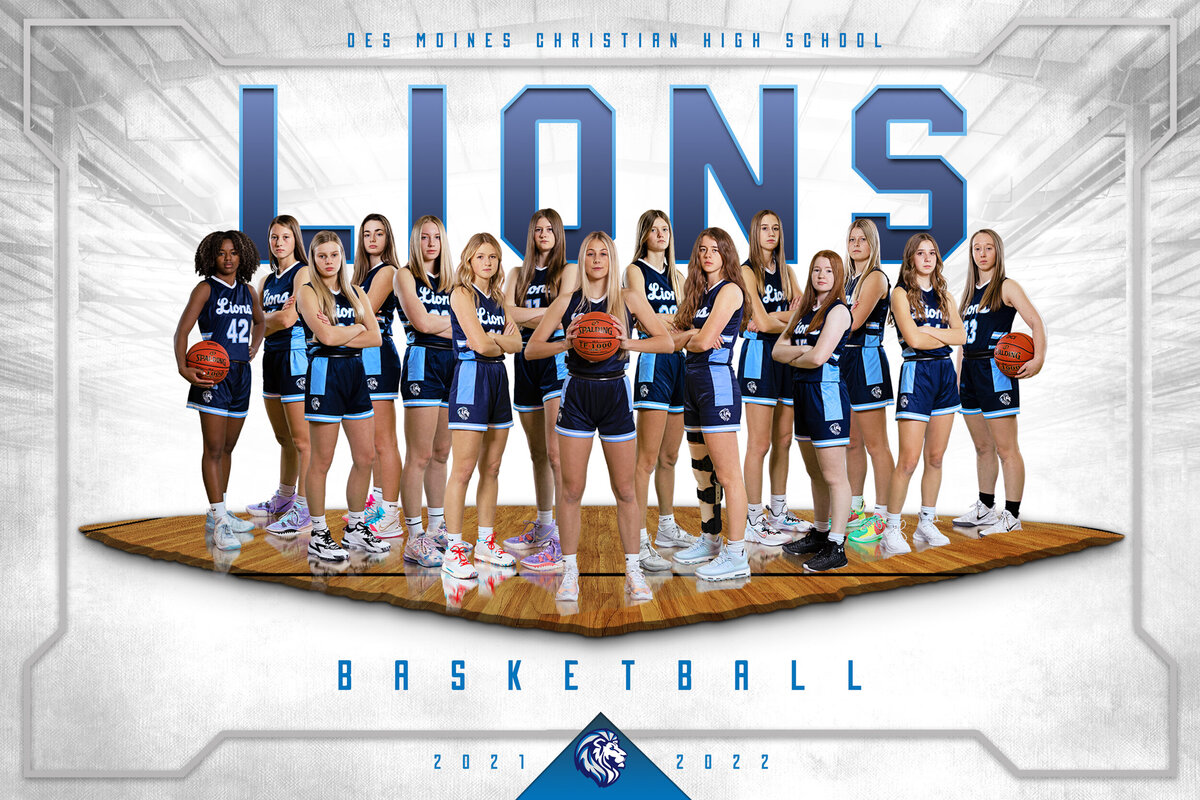 Girls Varsity Basketball Team 12x18