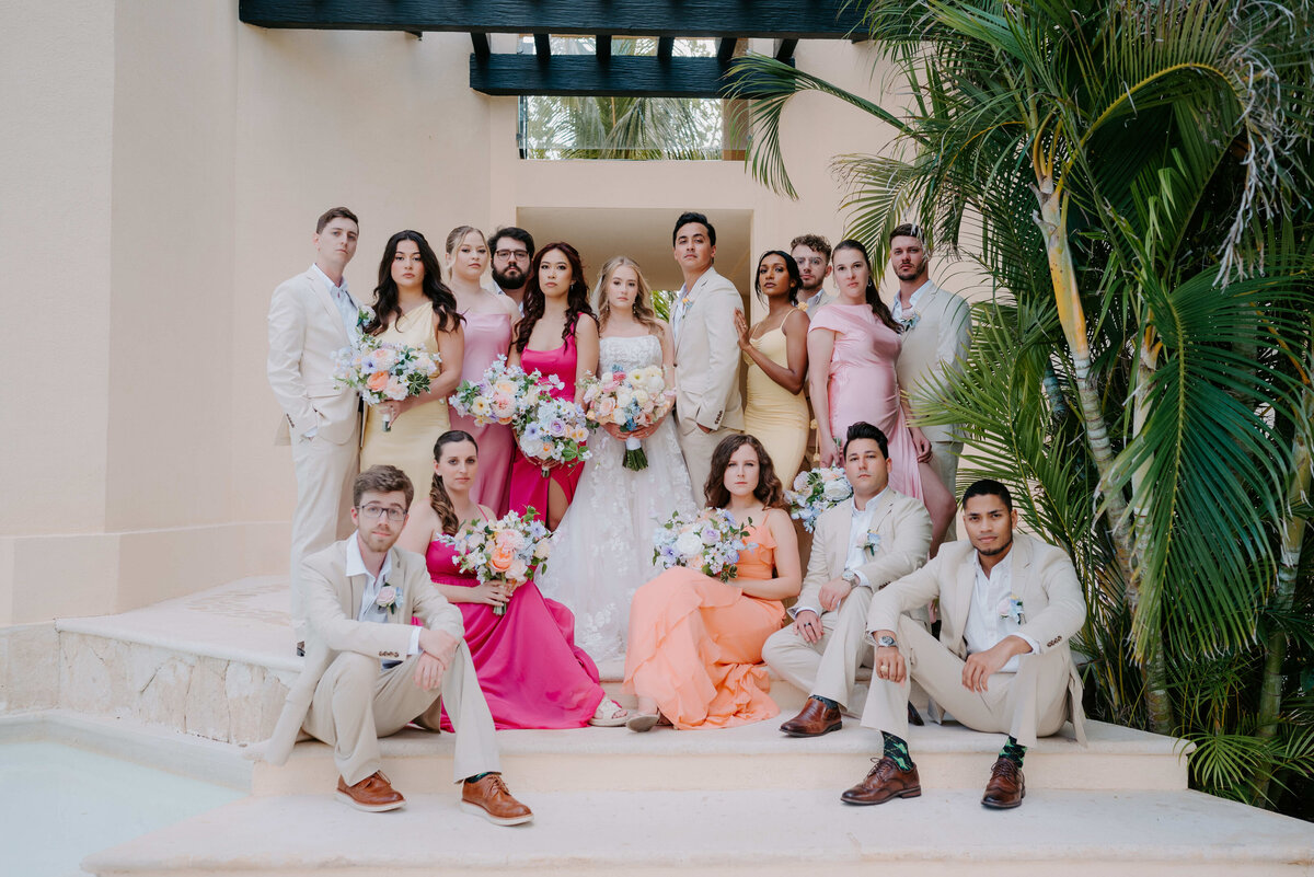 Dreams Riveria Maya Wedding - Bruich Wedding - WEDDING PARTY - Kyrsten Ashlay Photography-38