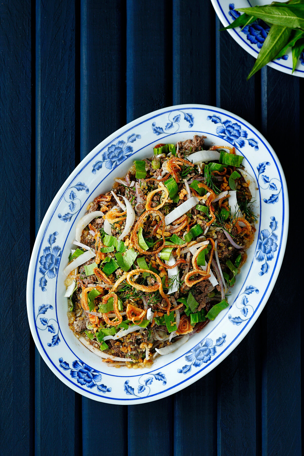 A stirfry dish on a plate