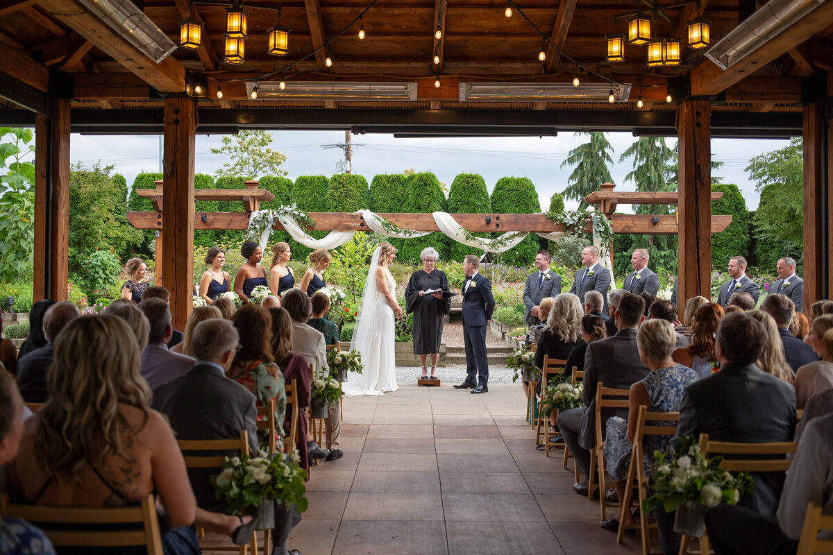 wedding ceremony at willows lodge venues in woodinville