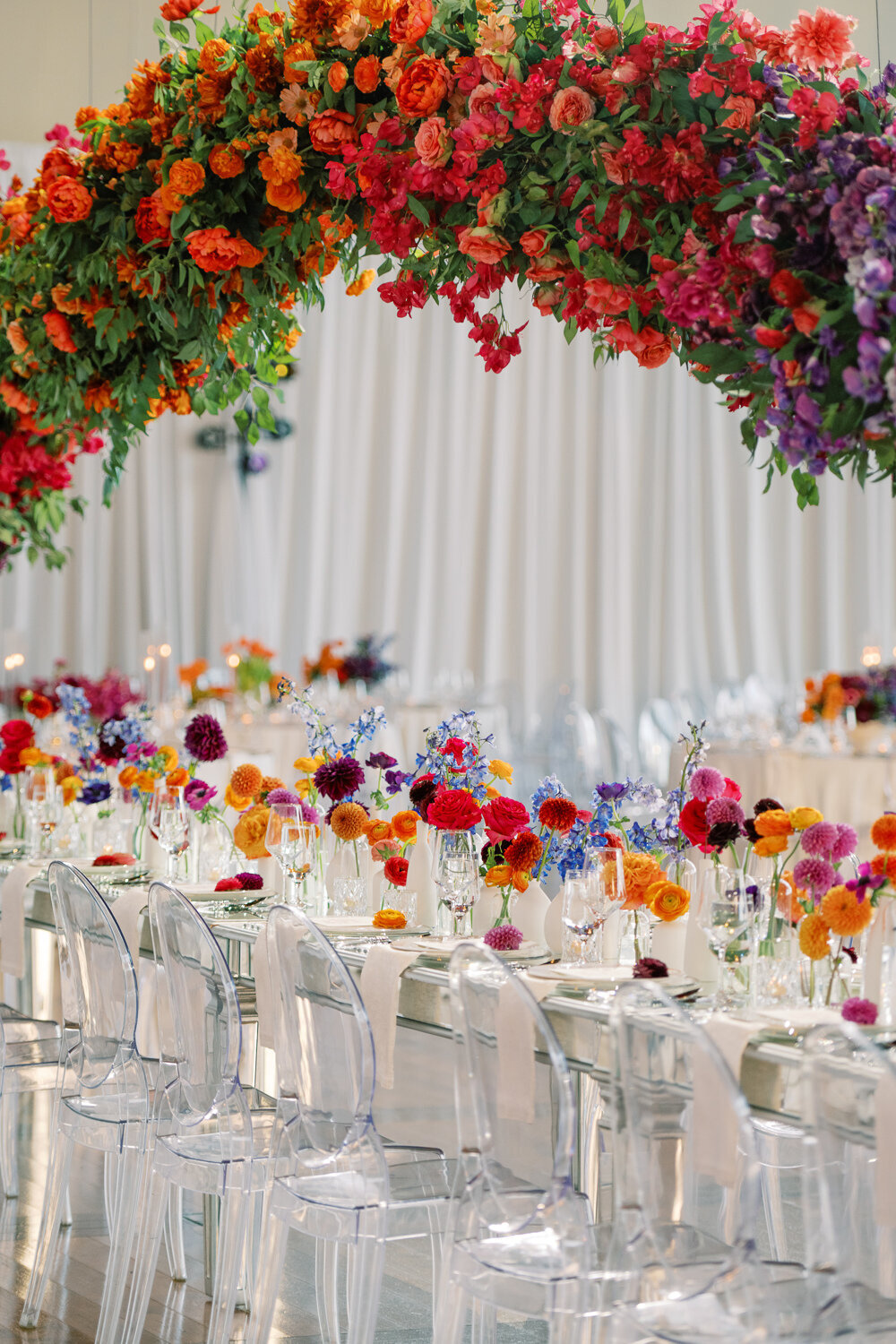 Colorful floral disco wedding _Fete Nashville Luxury Weddings_Garrett Richardson17