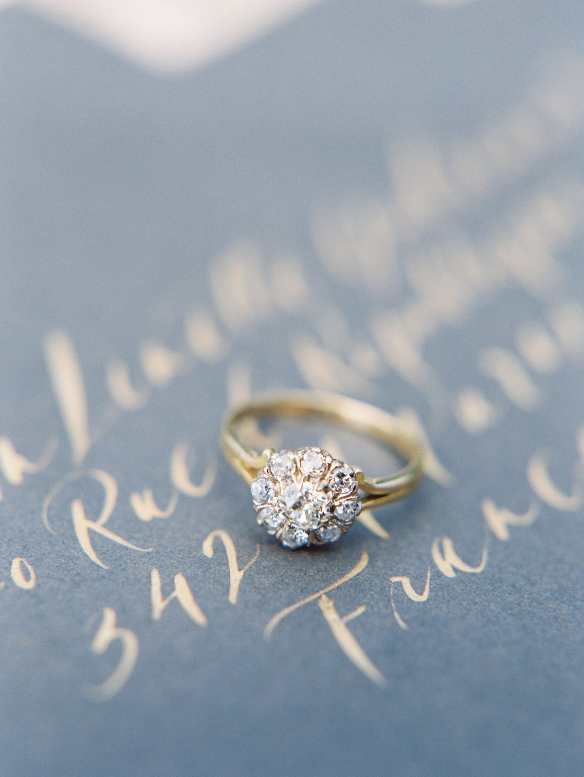 vintage engagement ring from trumpet & horn