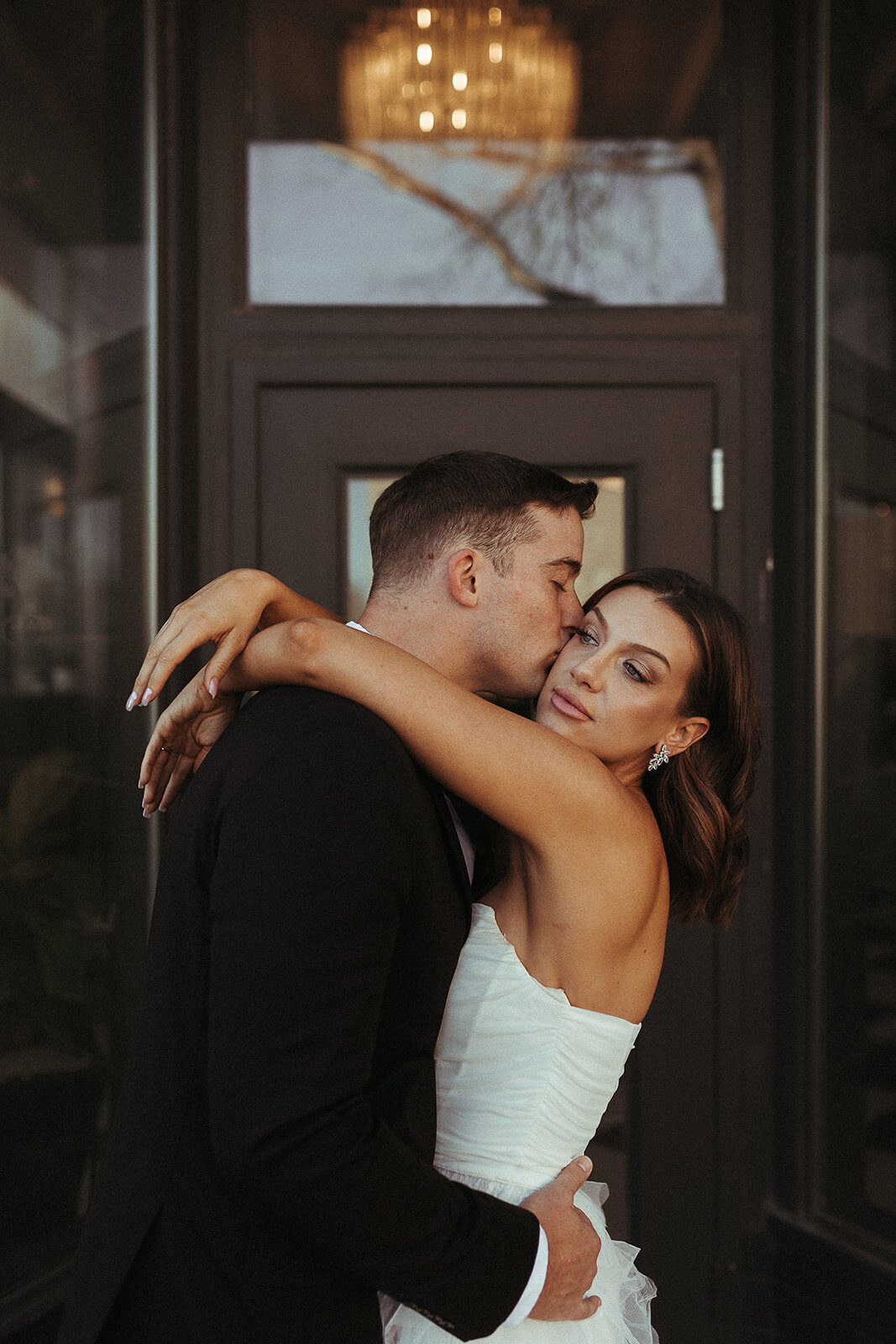 An intimate engagement session with A+J at the Hotel Deco in downtown Omaha