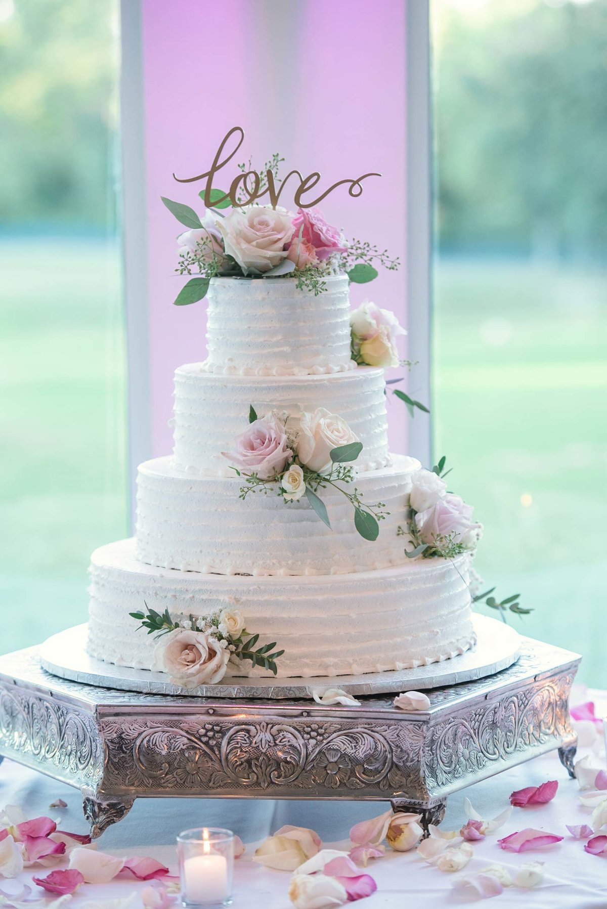 The wedding cake at Stonebridge Country Club
