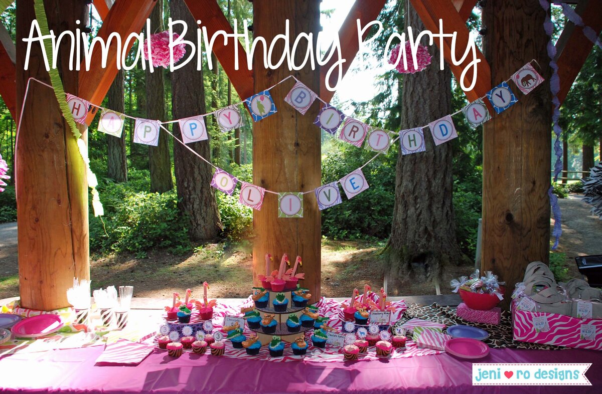 animal birthday party title image