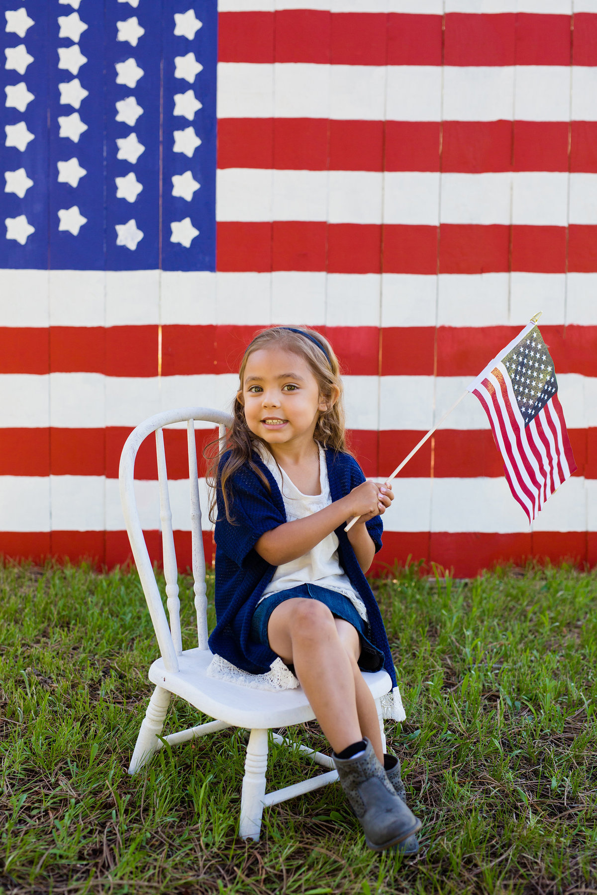 Photo shoot girl 4th of July