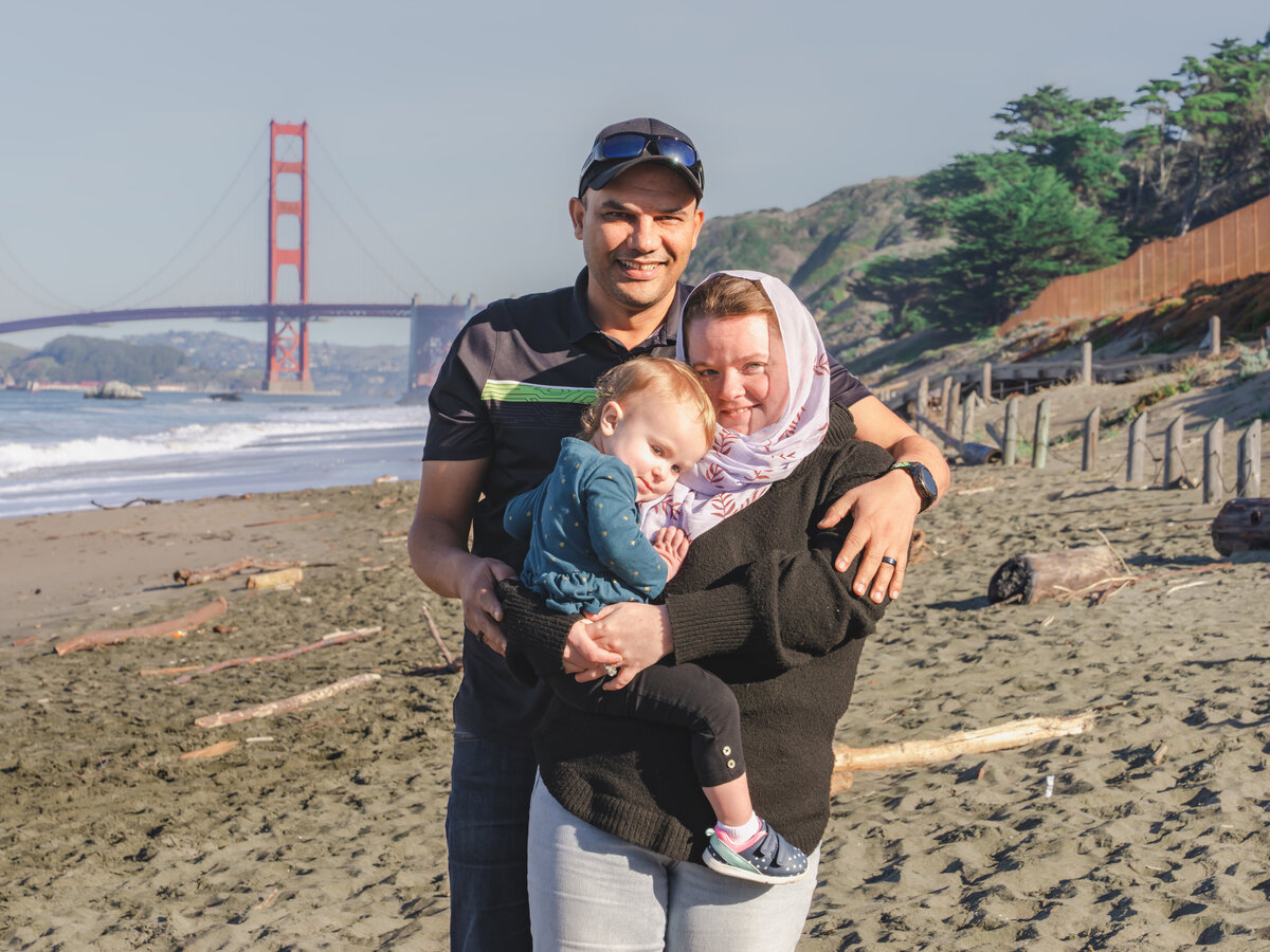 Family photo baker beach, San Francisco