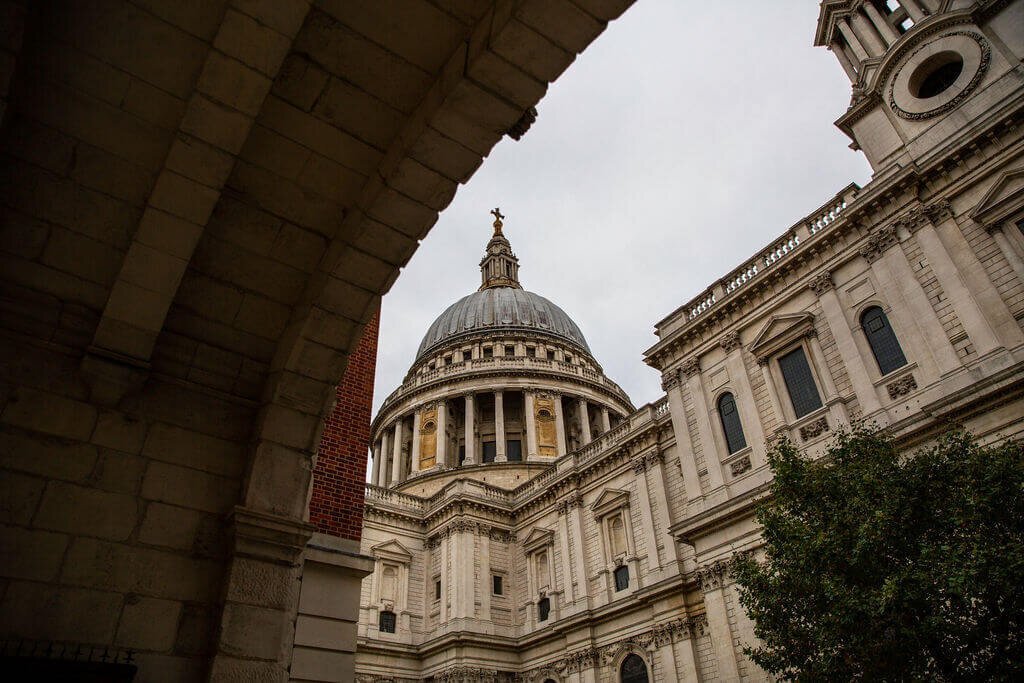 View of St Pauls from the ground.