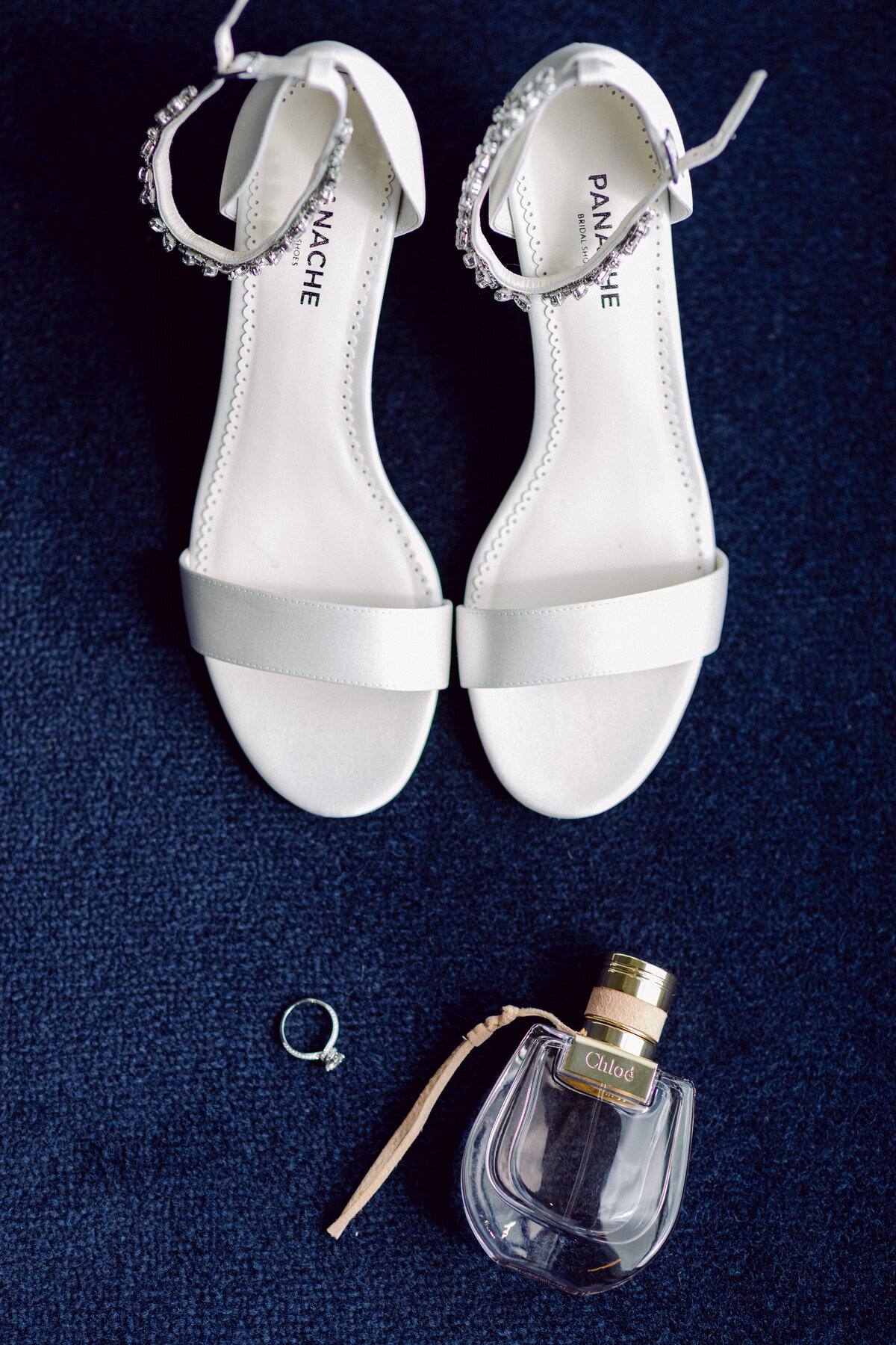 Panache Wedding Shoes + Engagement Ring + Wedding Perfume
