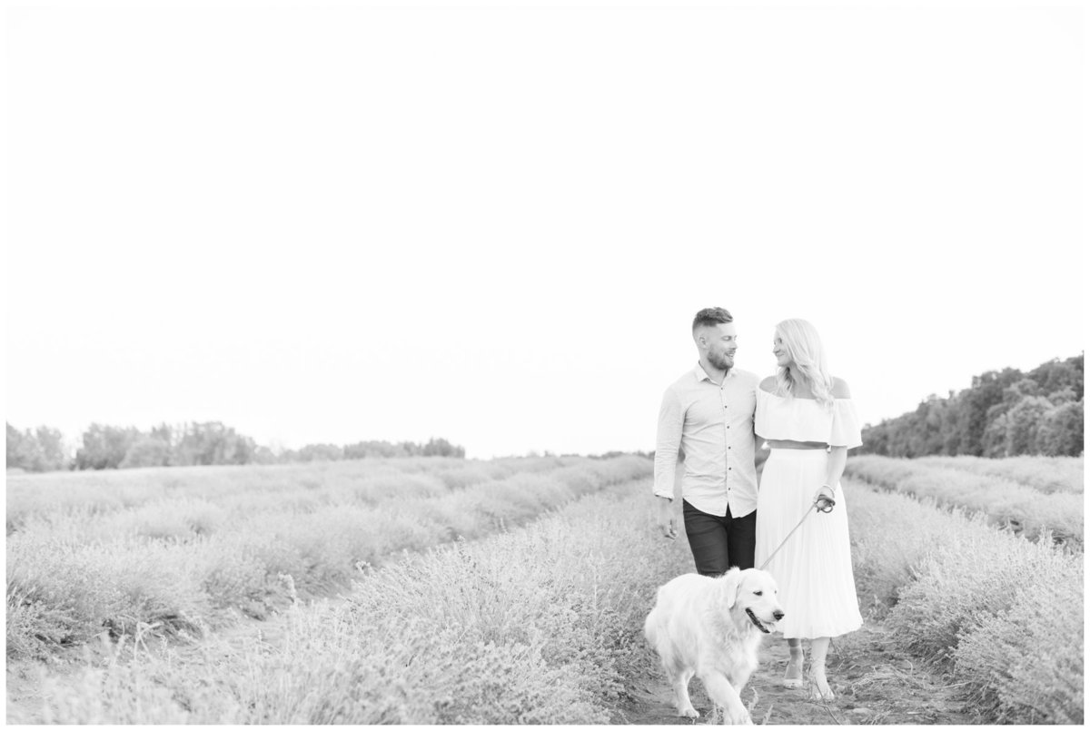 Light-and-Airy-Ottawa-Wedding-Photographer-Black-and-white-La-Maison-Lavende-Romantic-Lavender-Field-Engagement