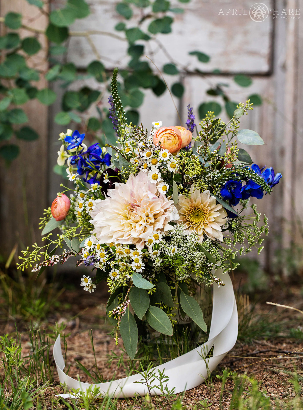Pretty wildflowers for a rustic mountain wedding in Colorado