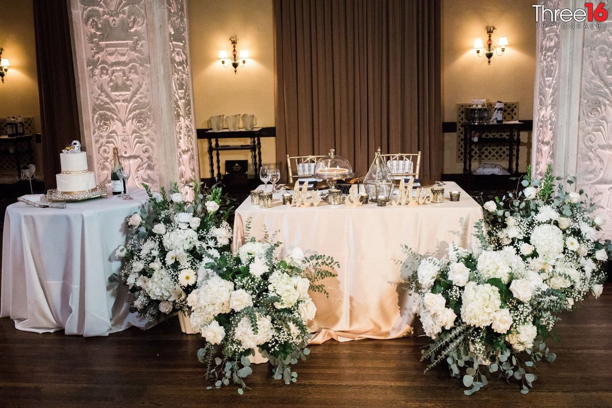 Couple's Table at the Reception at the Ebell LA