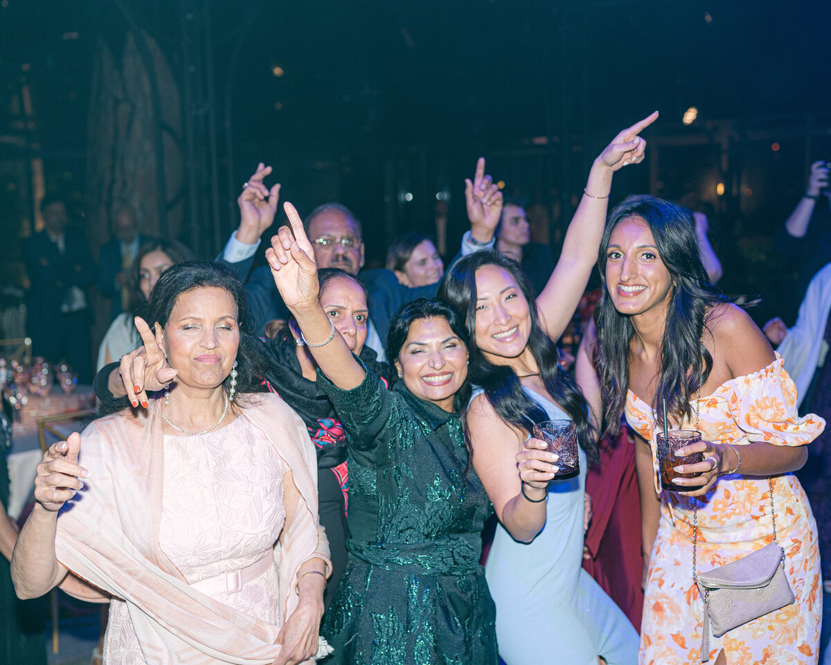 Guests partying at Lake Como wedding