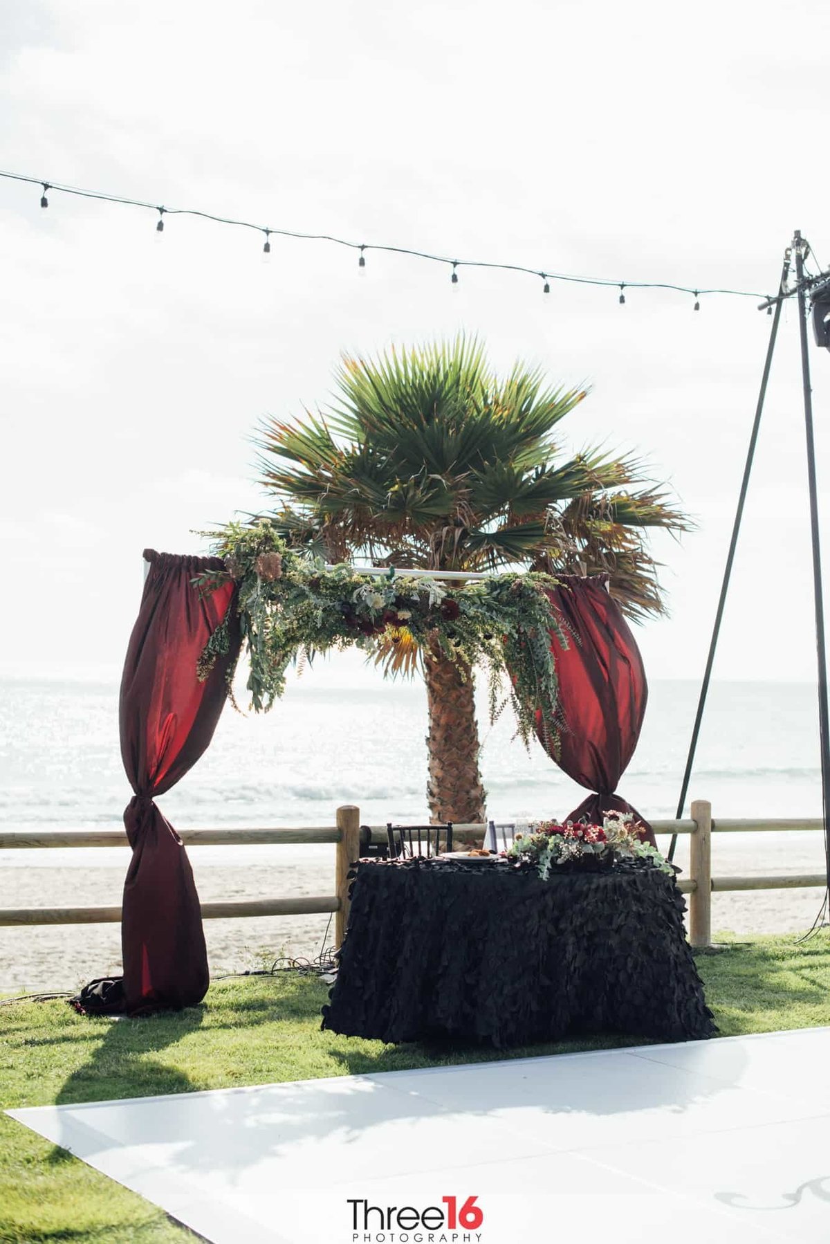 Sweetheart Table at Salt Creek Beach wedding reception