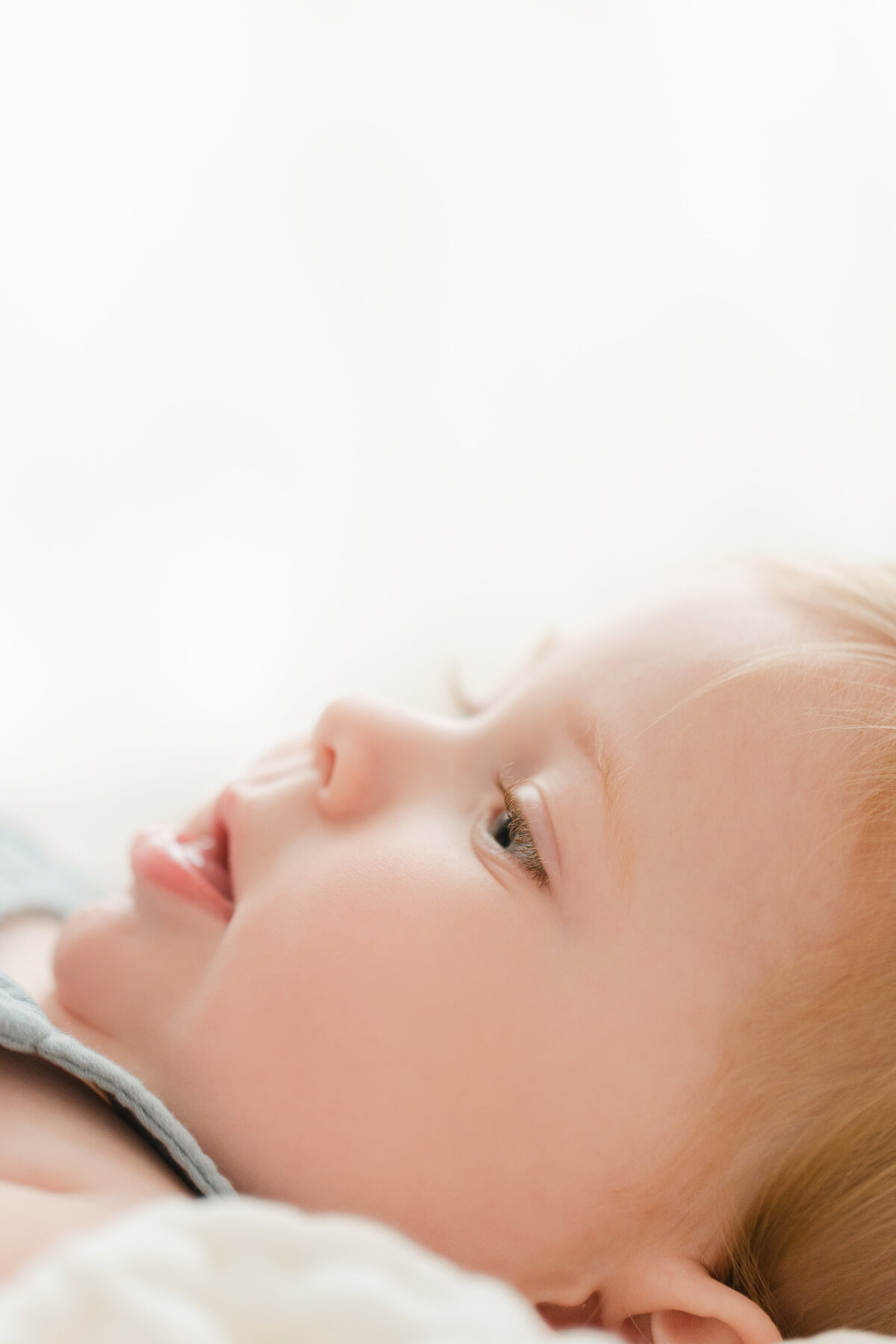a closeup photo of a baby's facial features by nova family photographernova family photographer