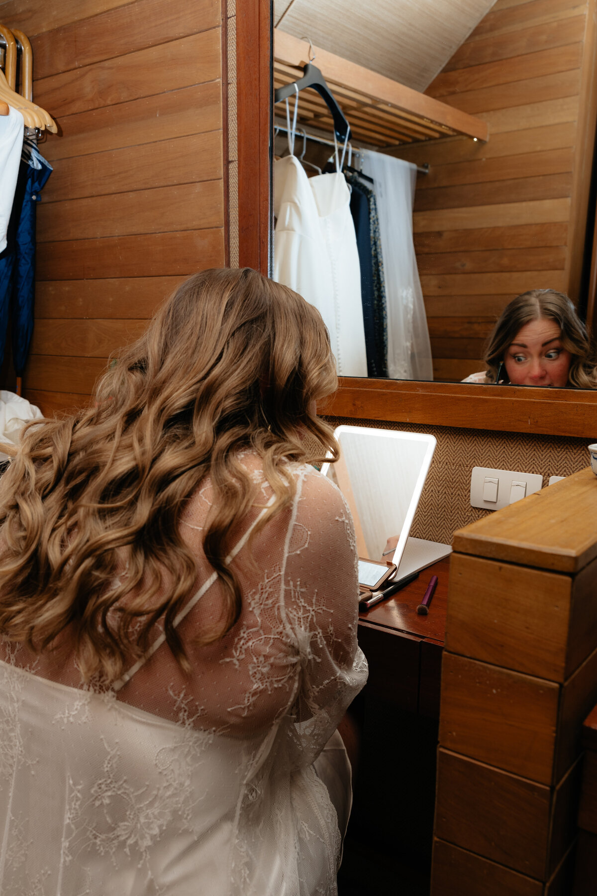 Lynzie and David Getting Ready-2