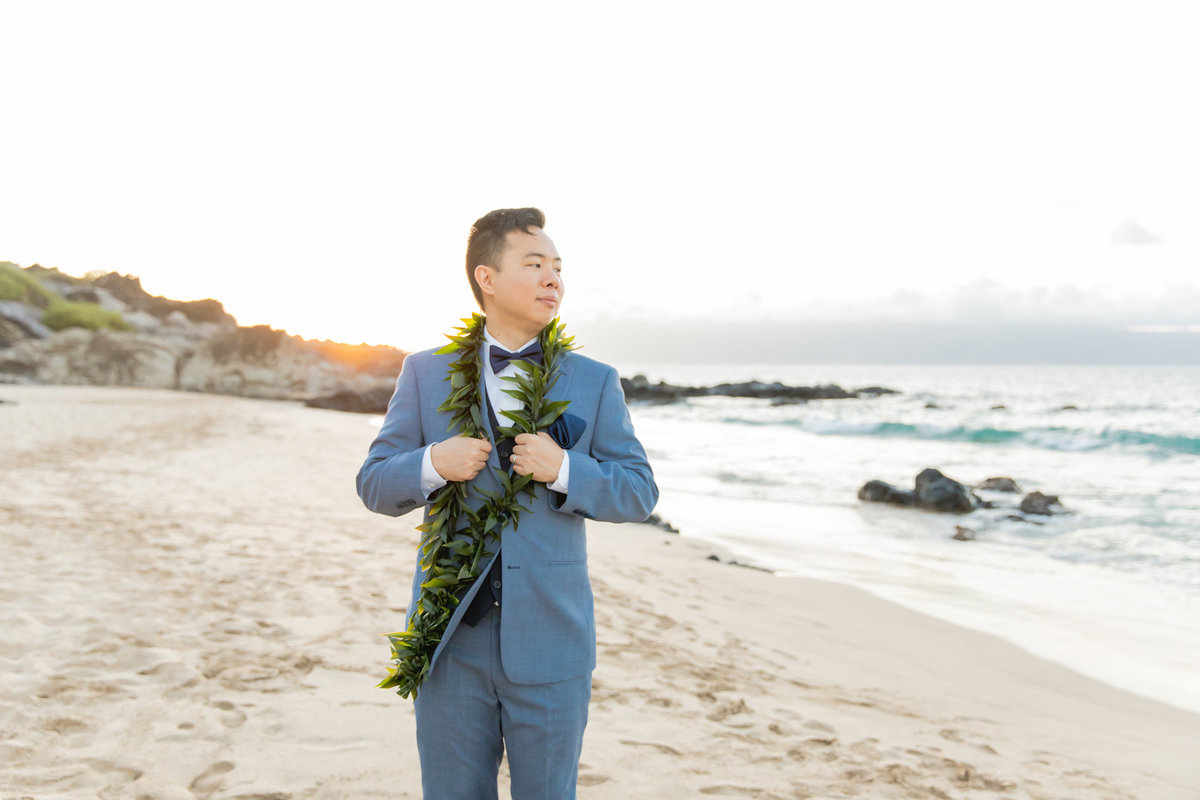 Maui wedding photography groom