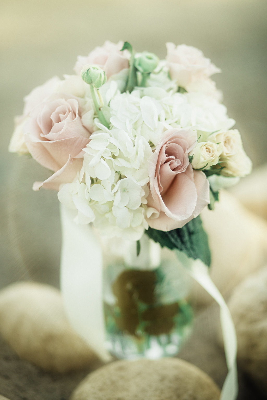 Wedding Photograph Of Pink And White Roses Los Angeles